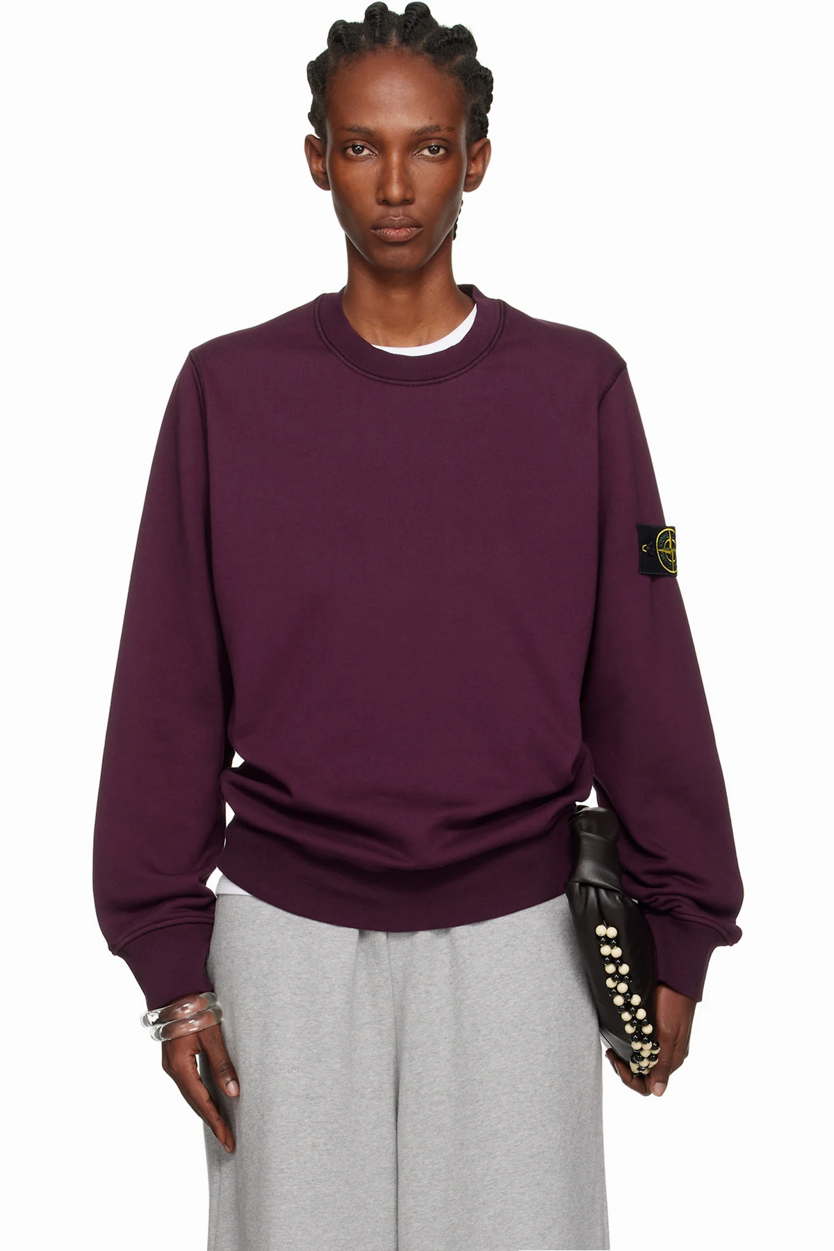 Purple 6100060 Organic Cotton Fleece Sweatshirt