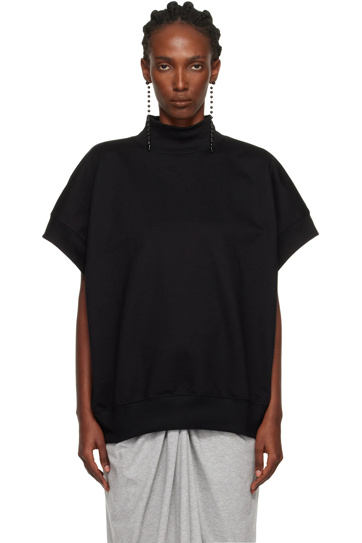 Black Sweatshirt Top