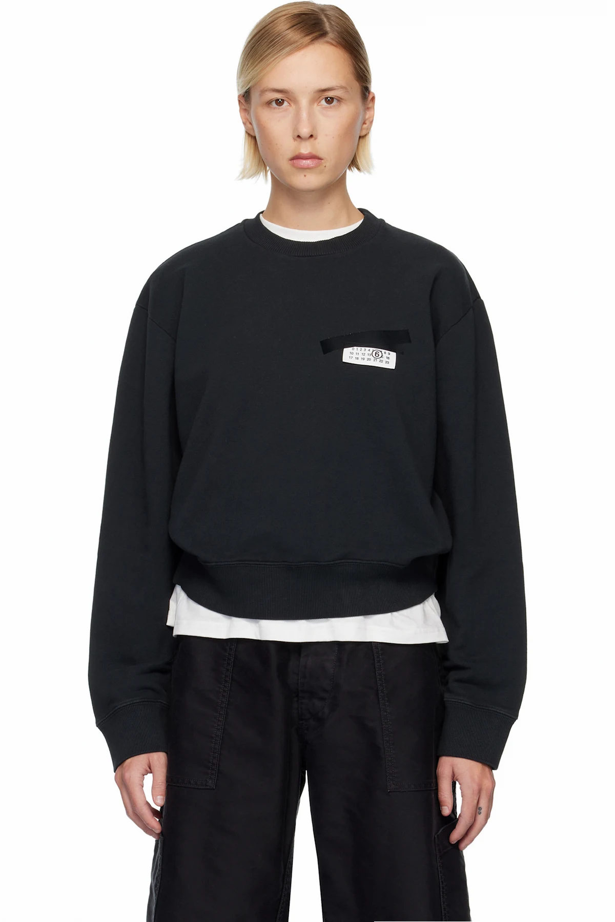 Black Taped Patch Sweatshirt
