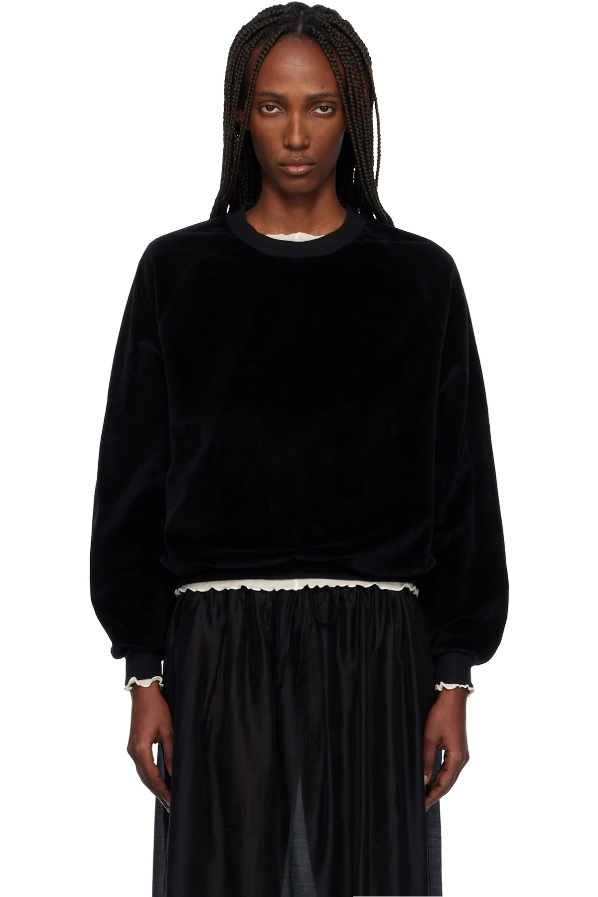 Black Rim Raglan Sweatshirt