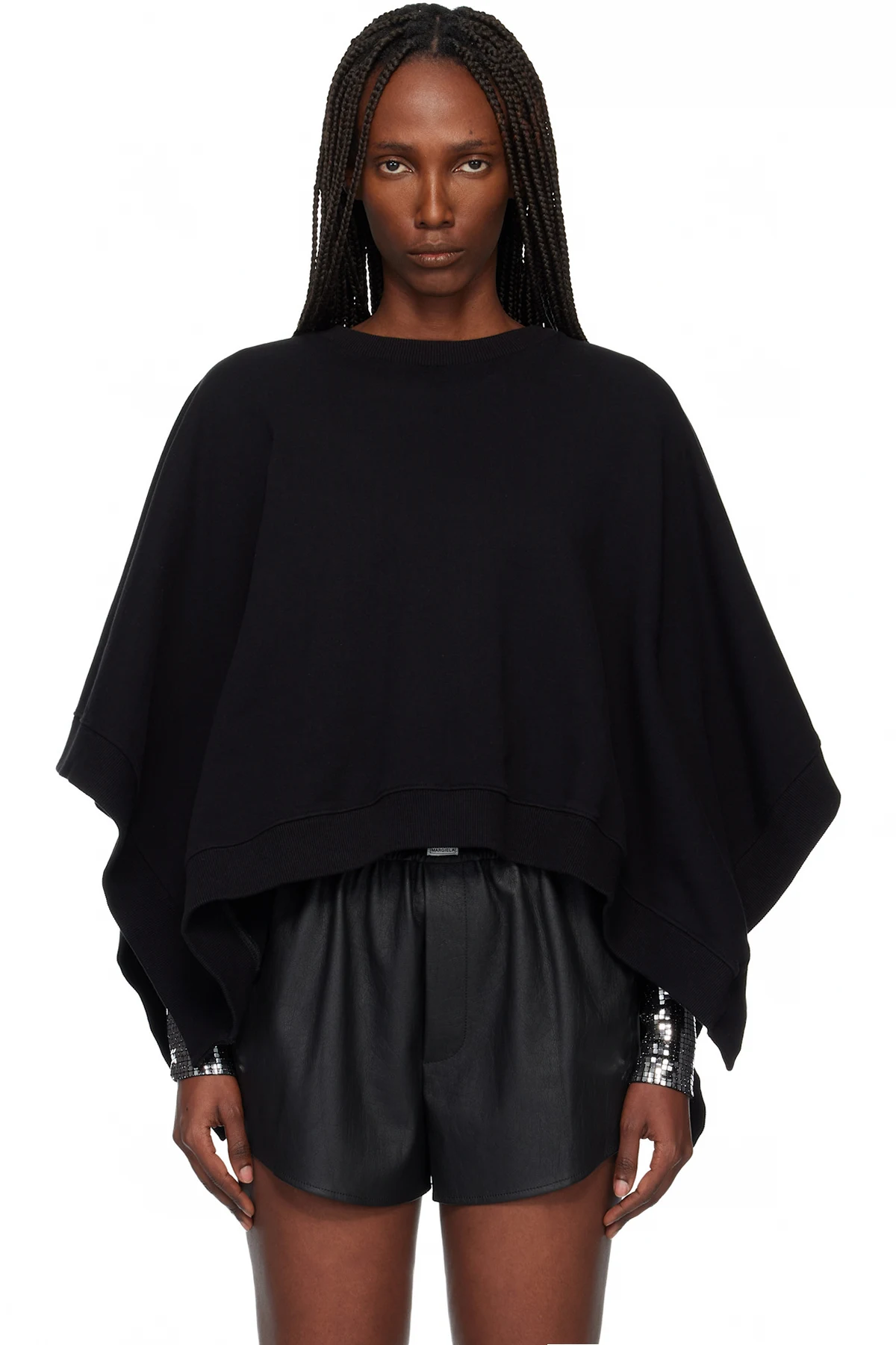 Black Unbrushed Jersey Sweatshirt