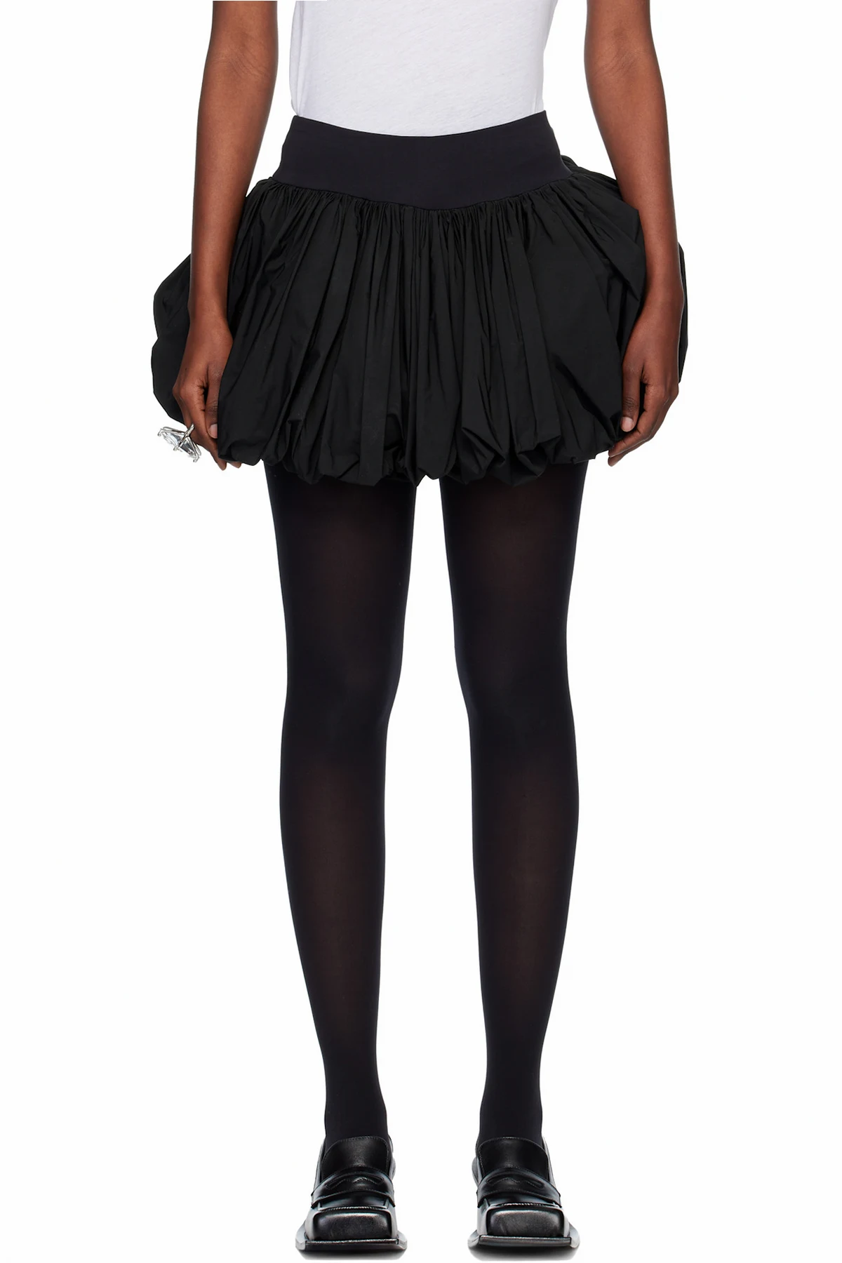 Black Pouf Miniskirt