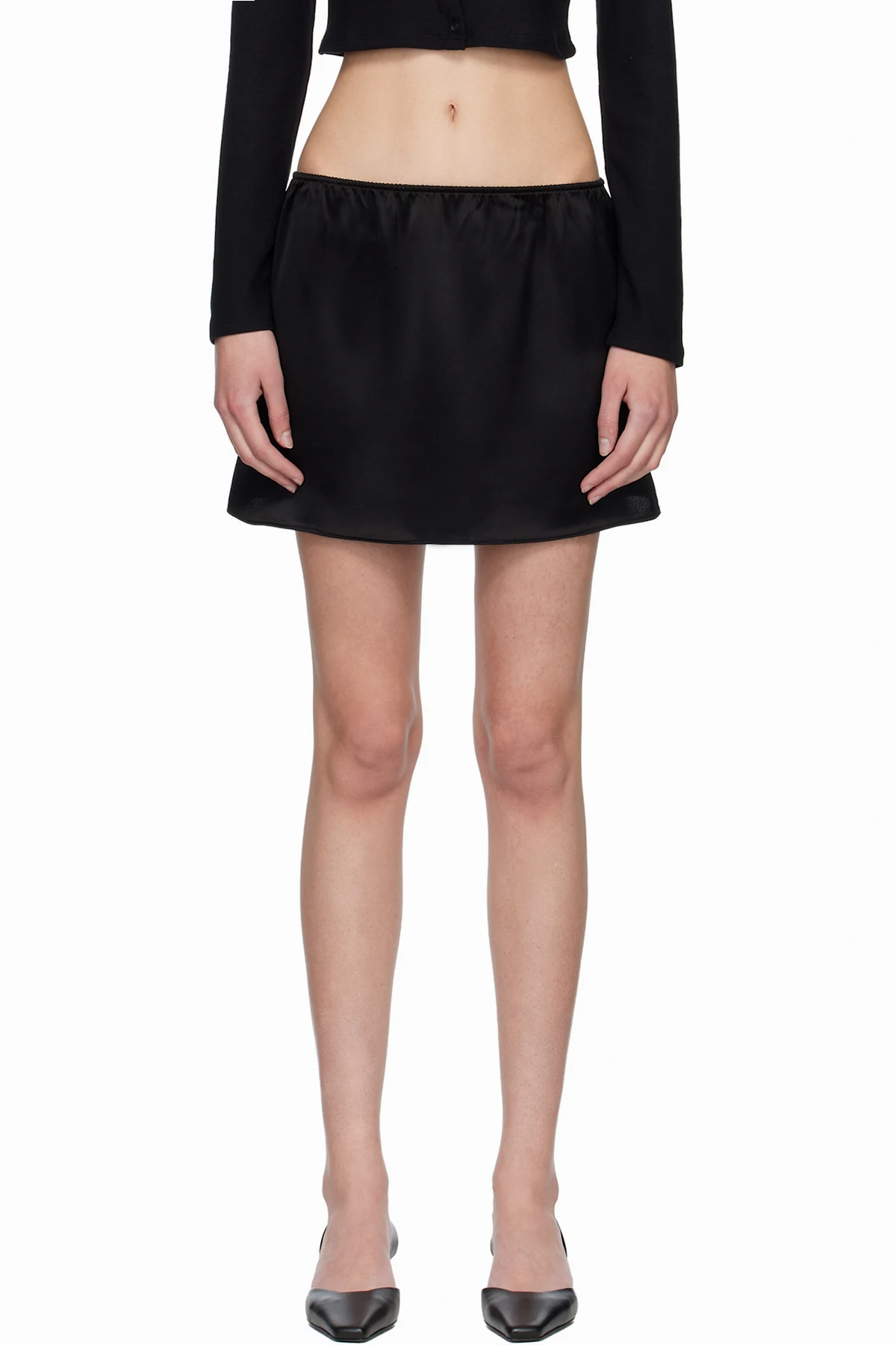 Black Barb Miniskirt