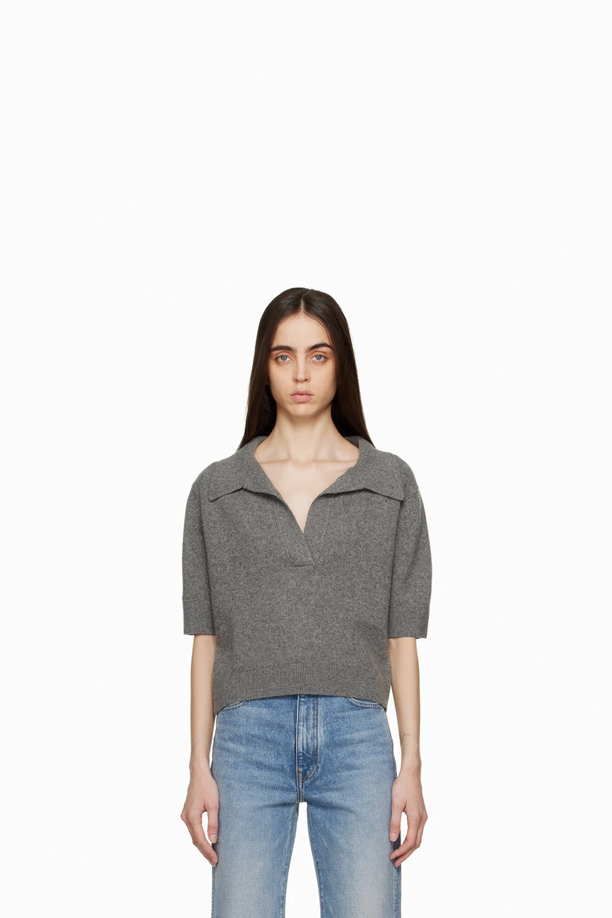 Gray Shrunken Jo Sweater