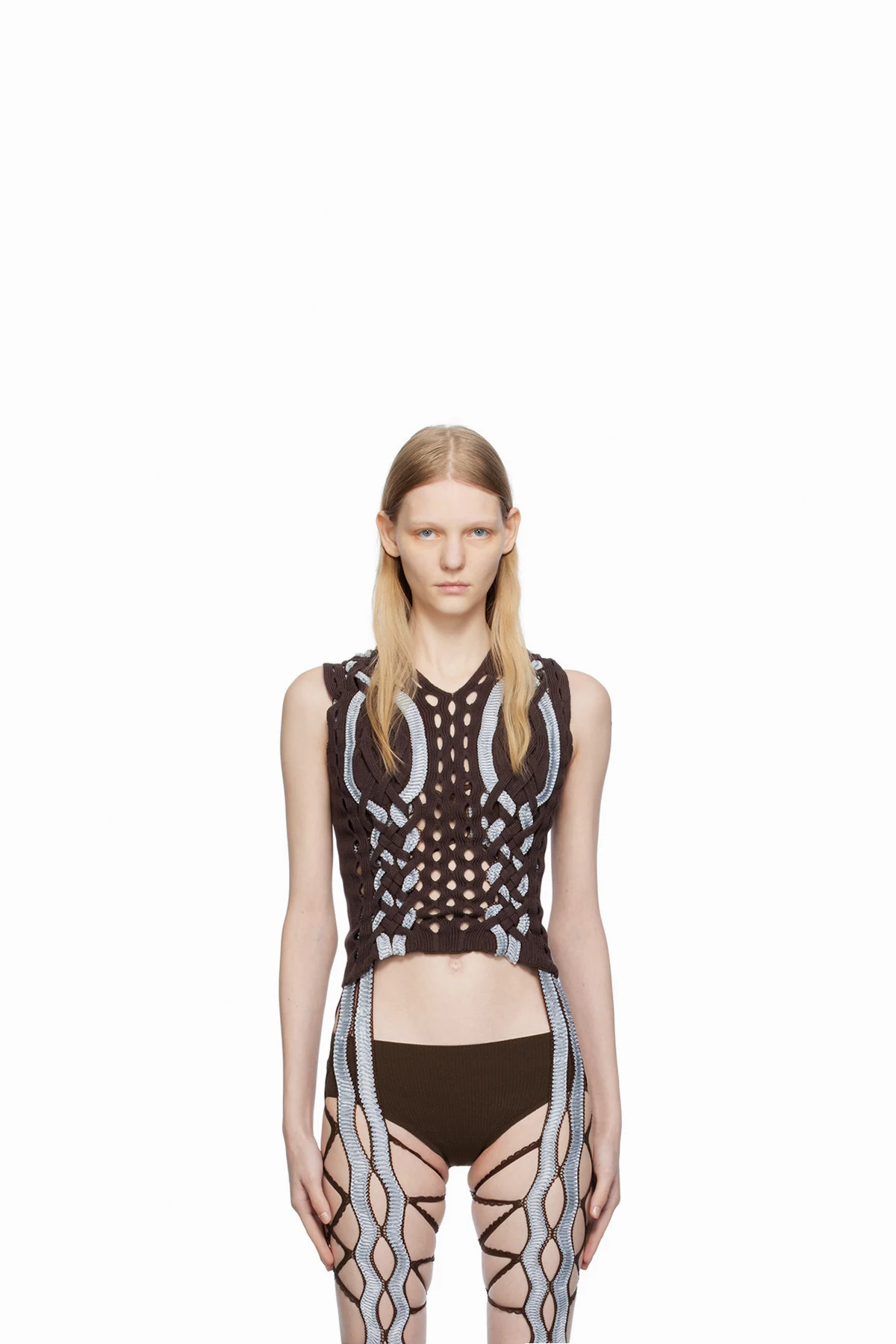 Brown Aran Shibari Vest