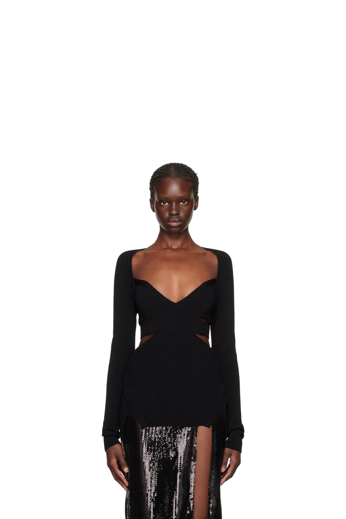 Black Cutout Sweater