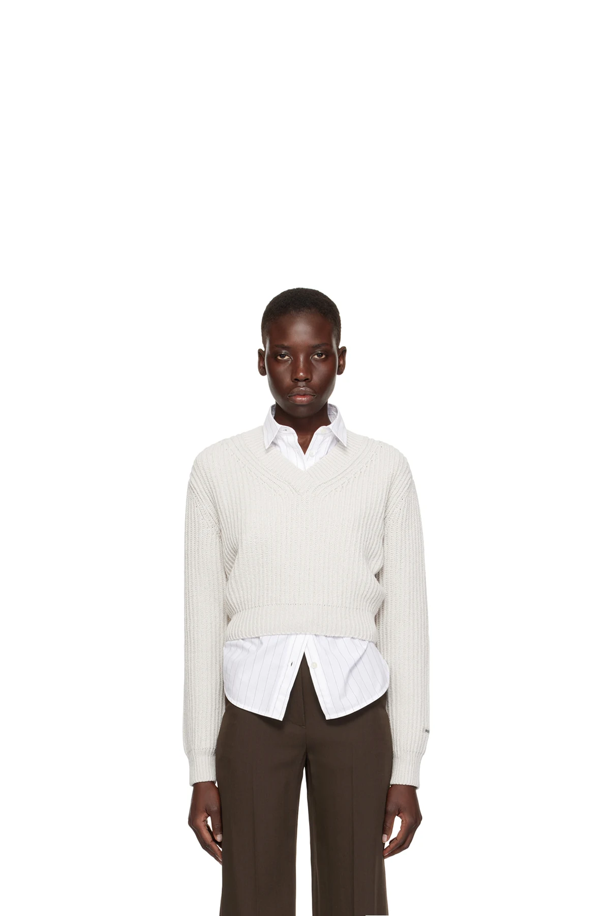 Off-White V-Neck Sweater