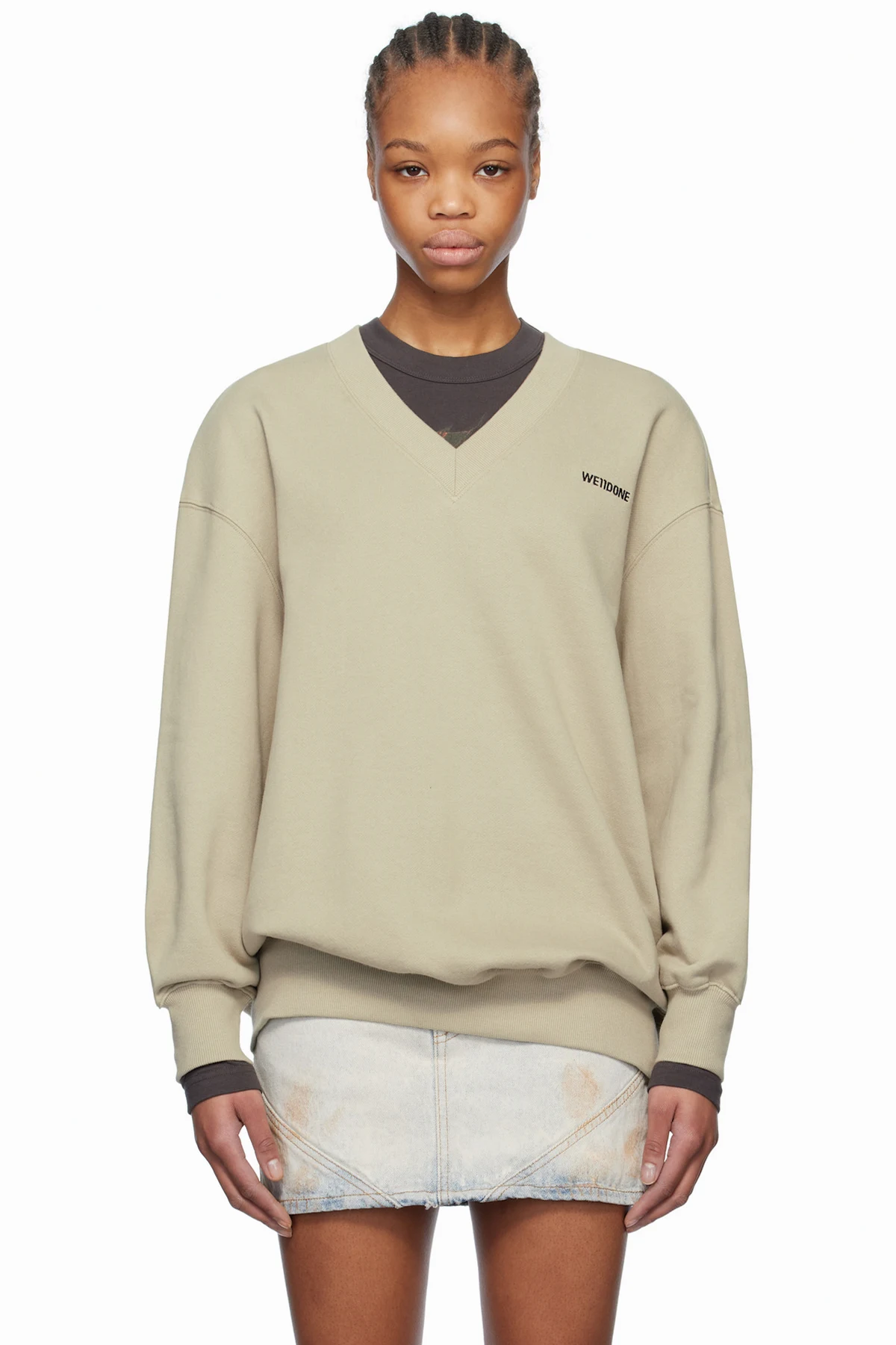 Khaki Oversized Sweatshirt