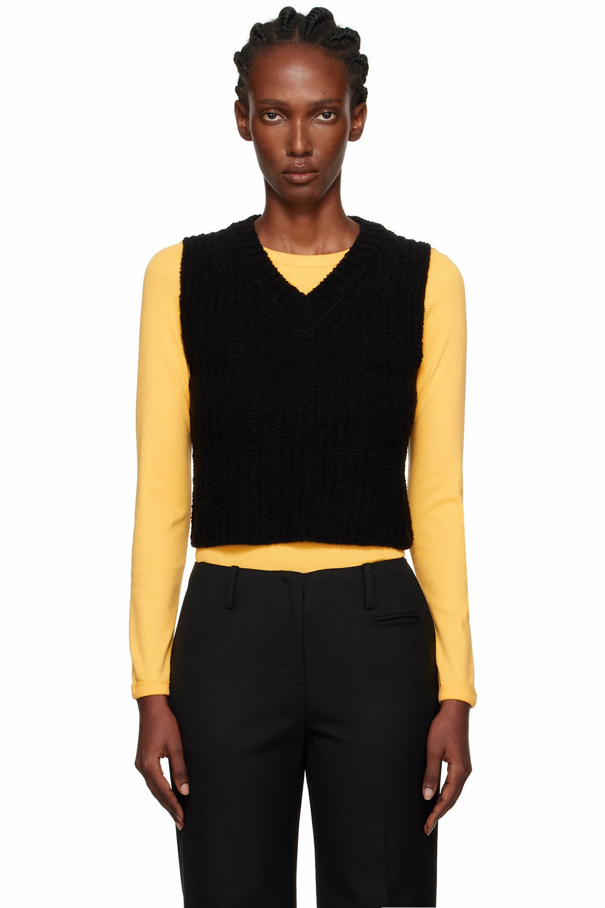 Black Garine Wool Sweater Vest