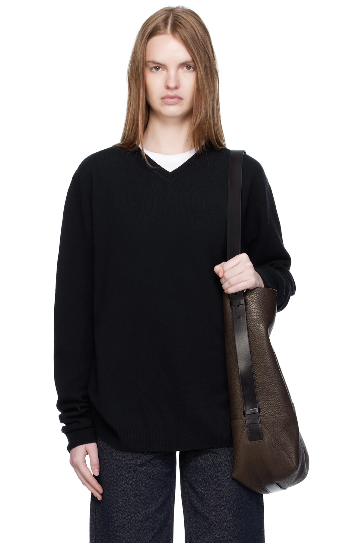 Navy Standard V-Neck Pullover Sweater