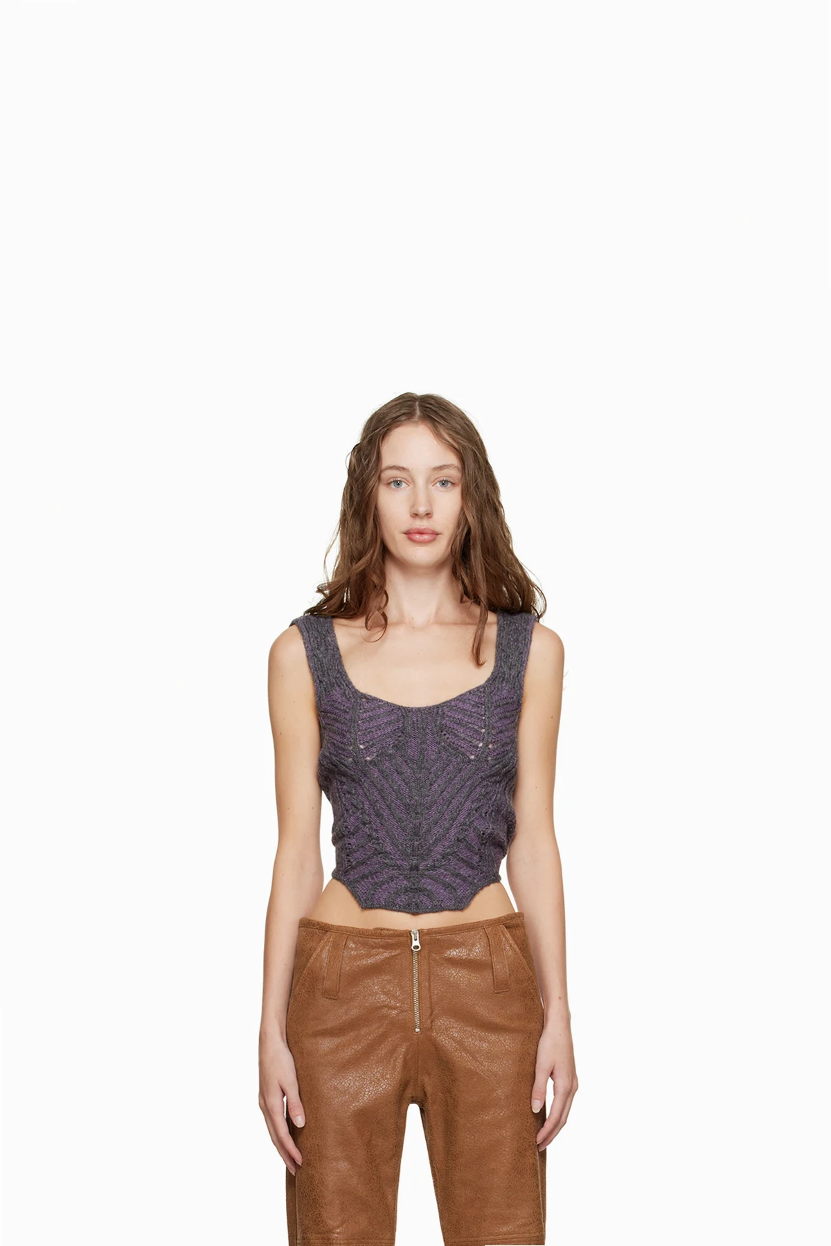 SSENSE Exclusive Brown Juku Leather Trousers