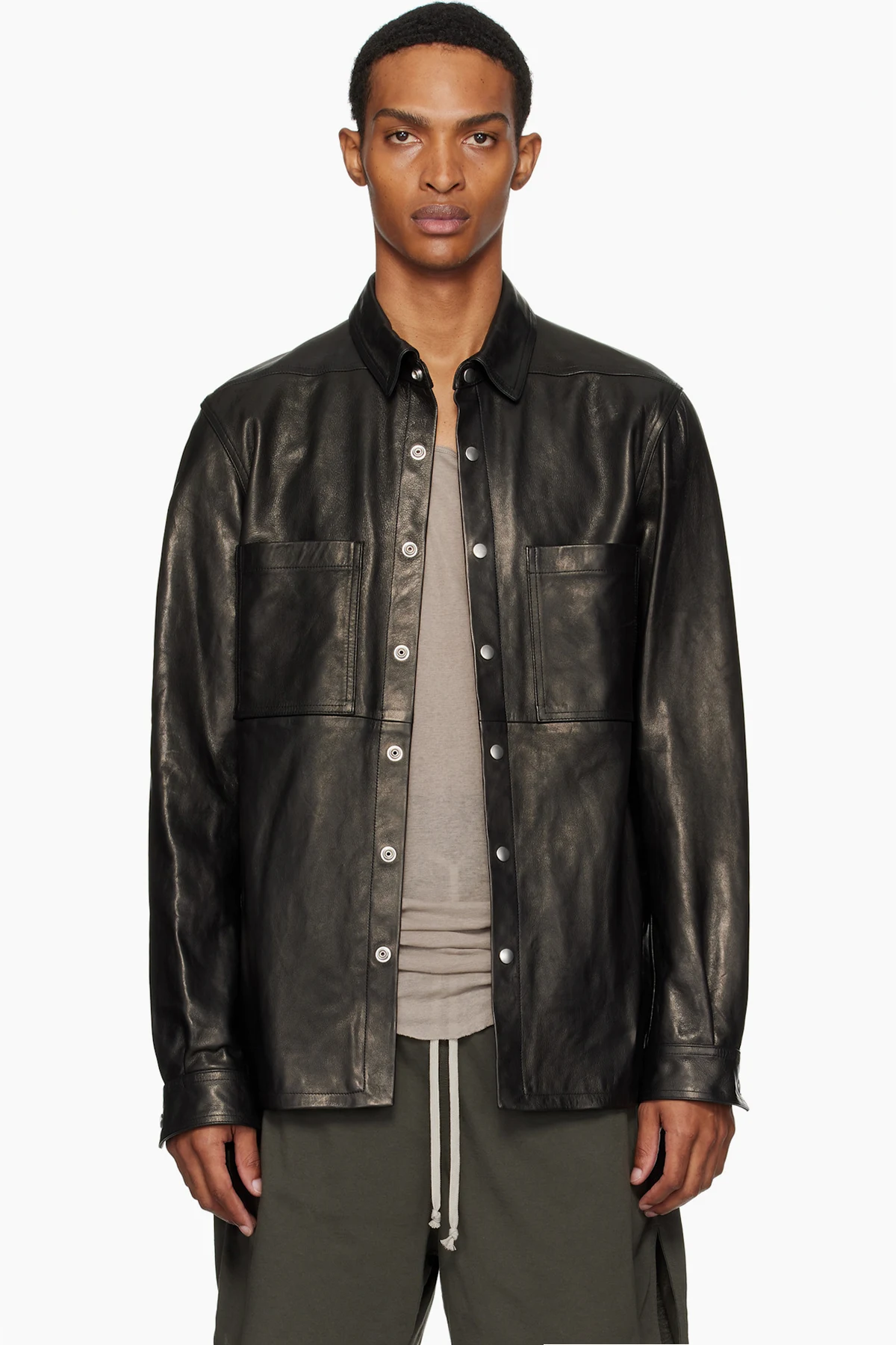 Black Concordians Outershirt Leather Jacket