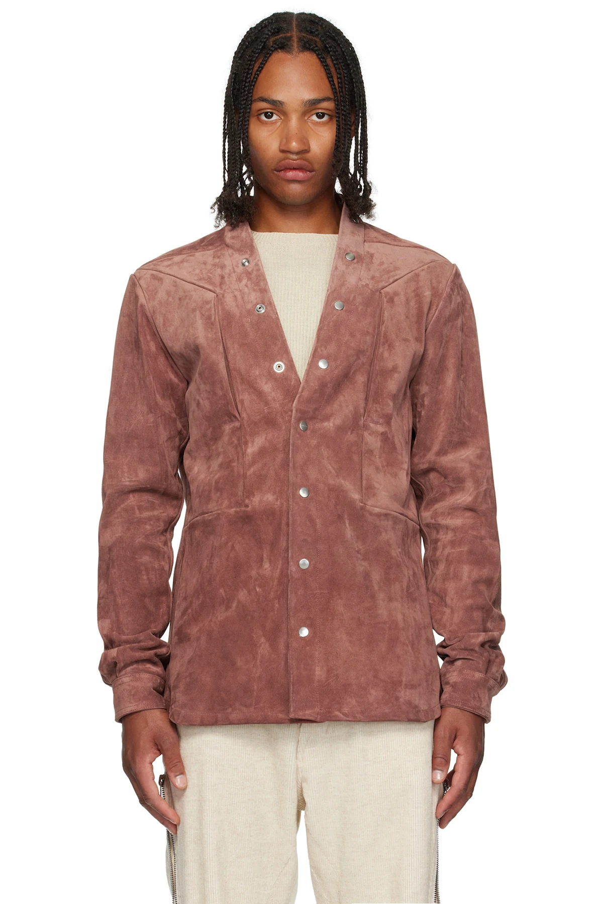 Pink Concordians Larry Fogpocket Suede Jacket