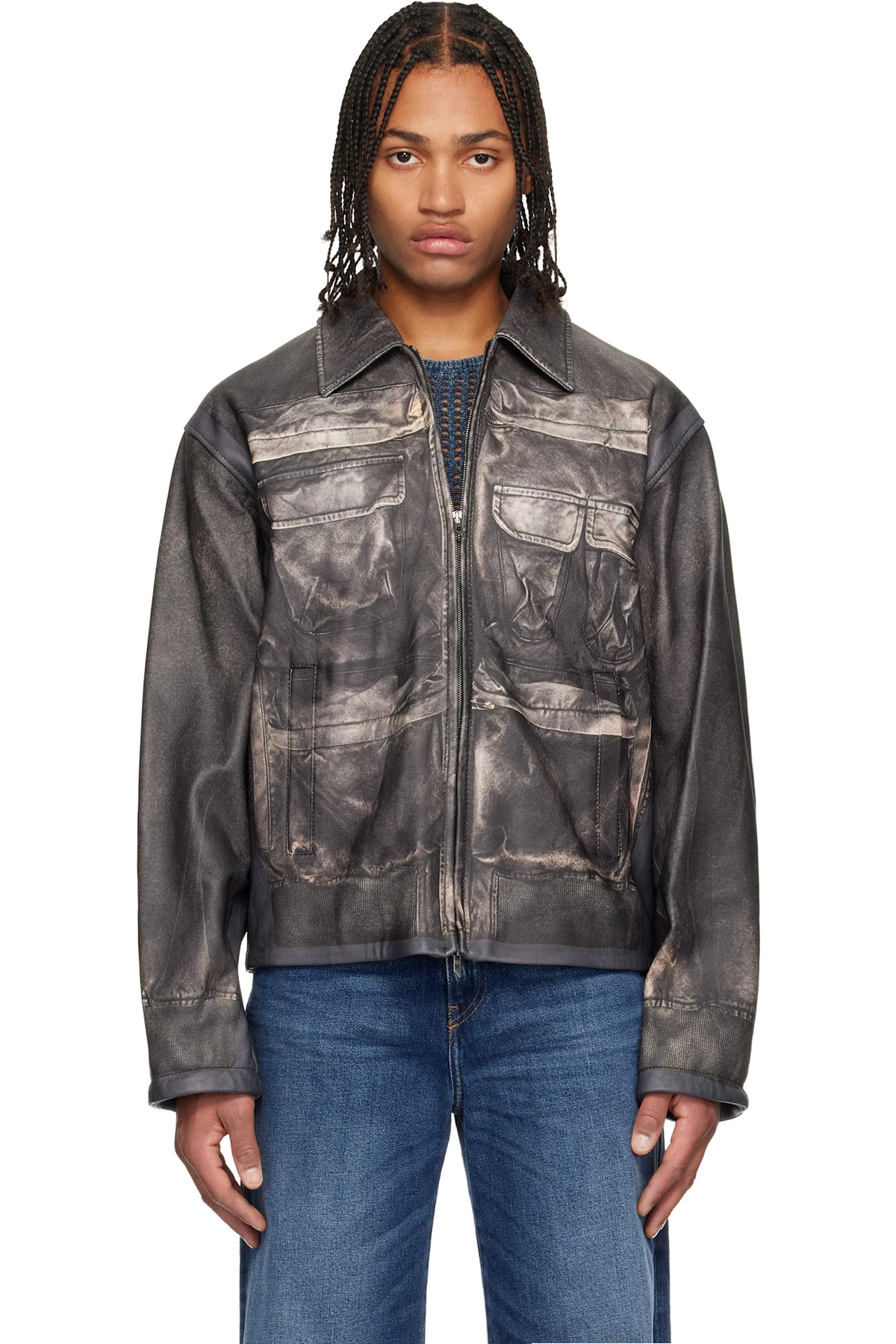 Black L-Mayer Leather Jacket