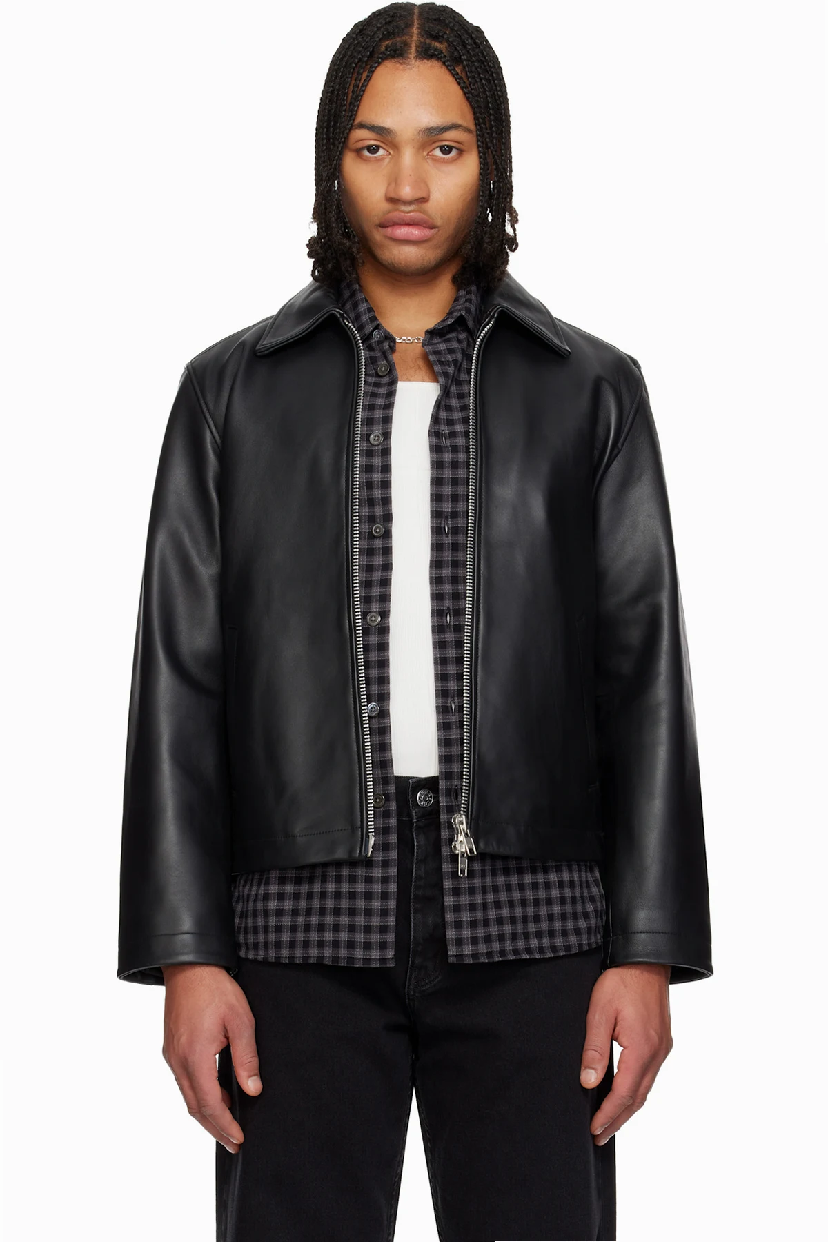 Black Short Leather Jacket