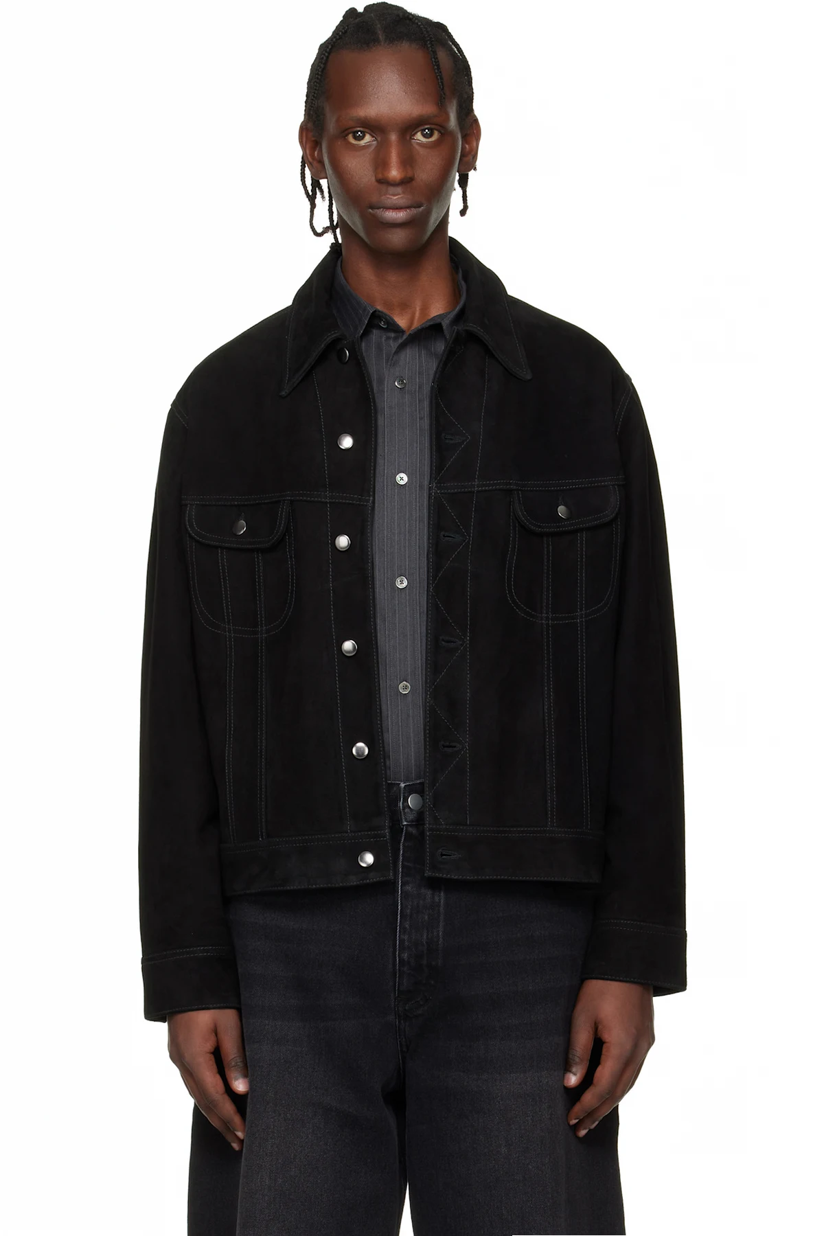 Black Aaron Levine Edition Boston Suede Jacket