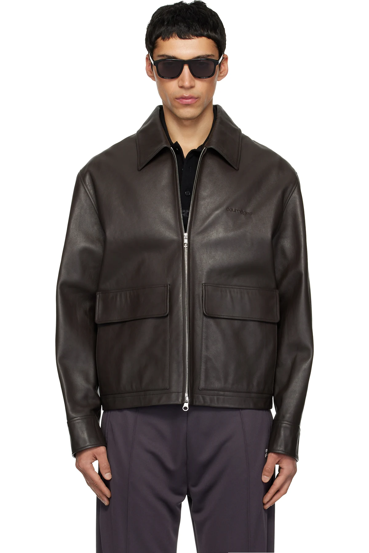 Brown 2-Pocket Leather Jacket