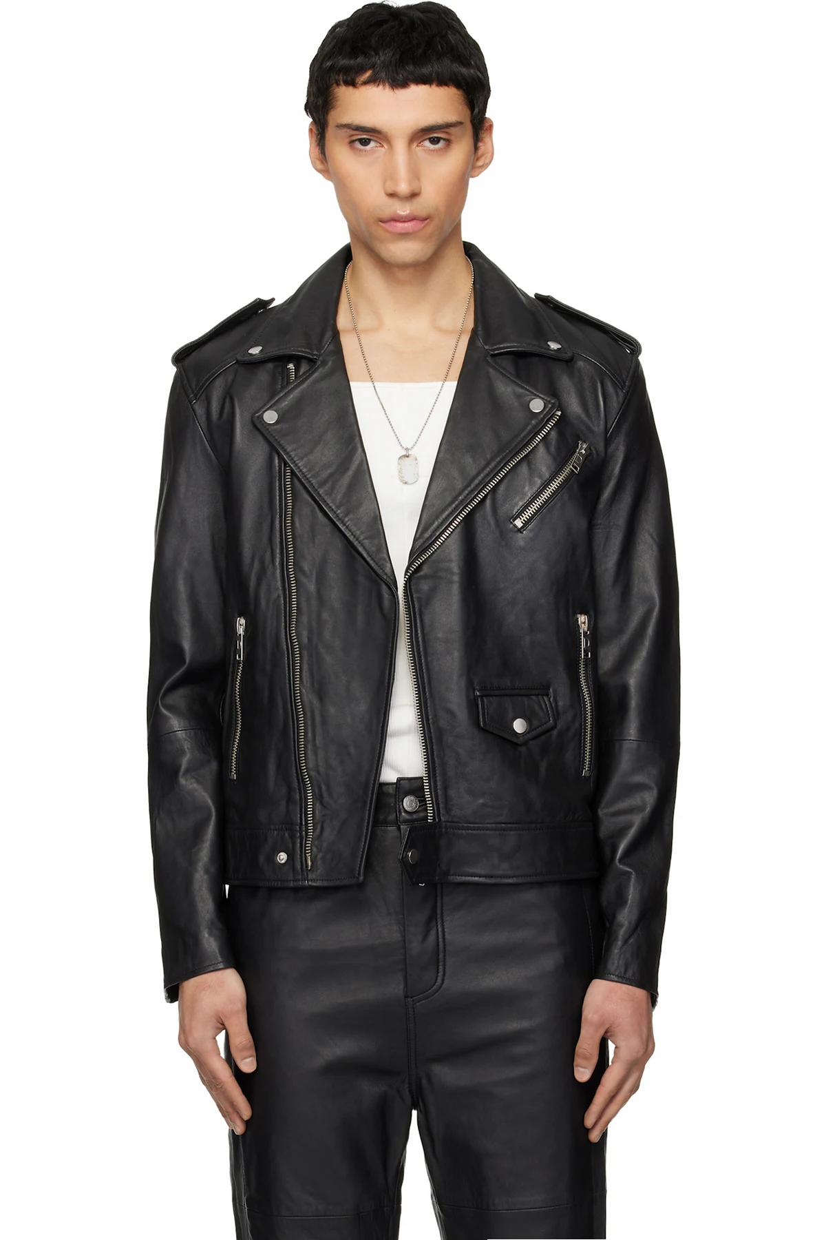 Black River Leather Biker Jacket