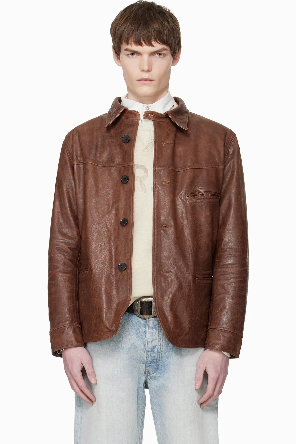 Brown Car Leather Jacket