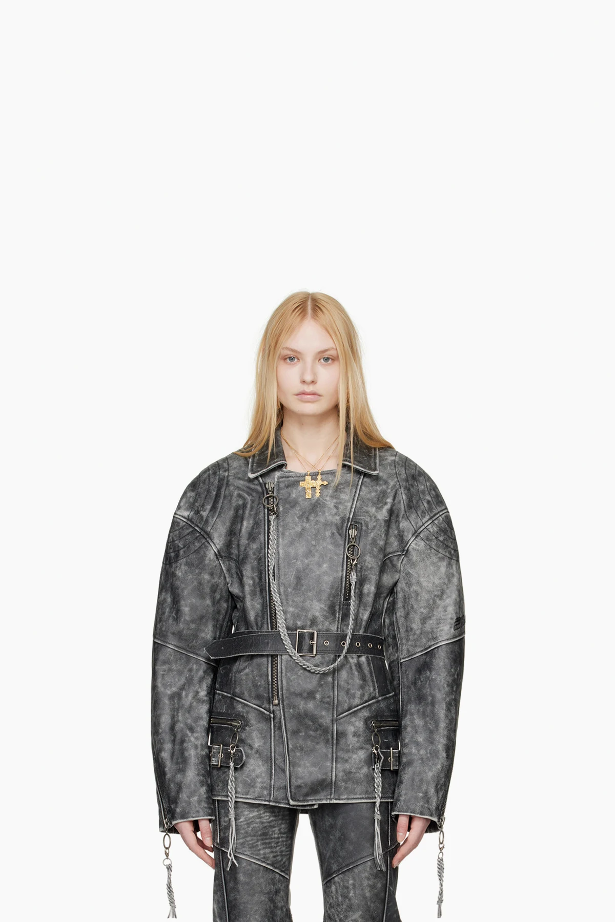 Black Nihil Moto Leather Jacket