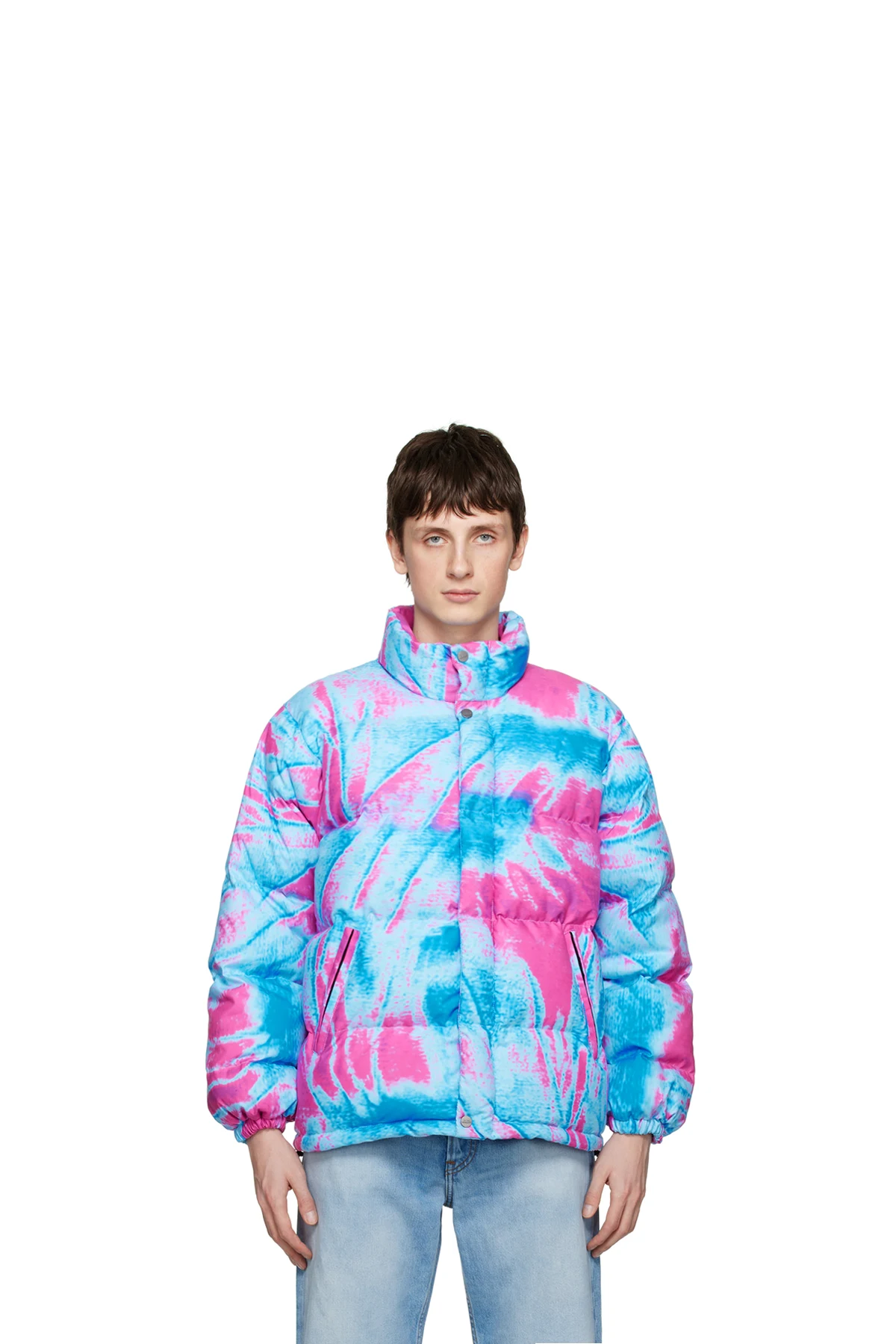 Blue & Pink Embroidered Jacket