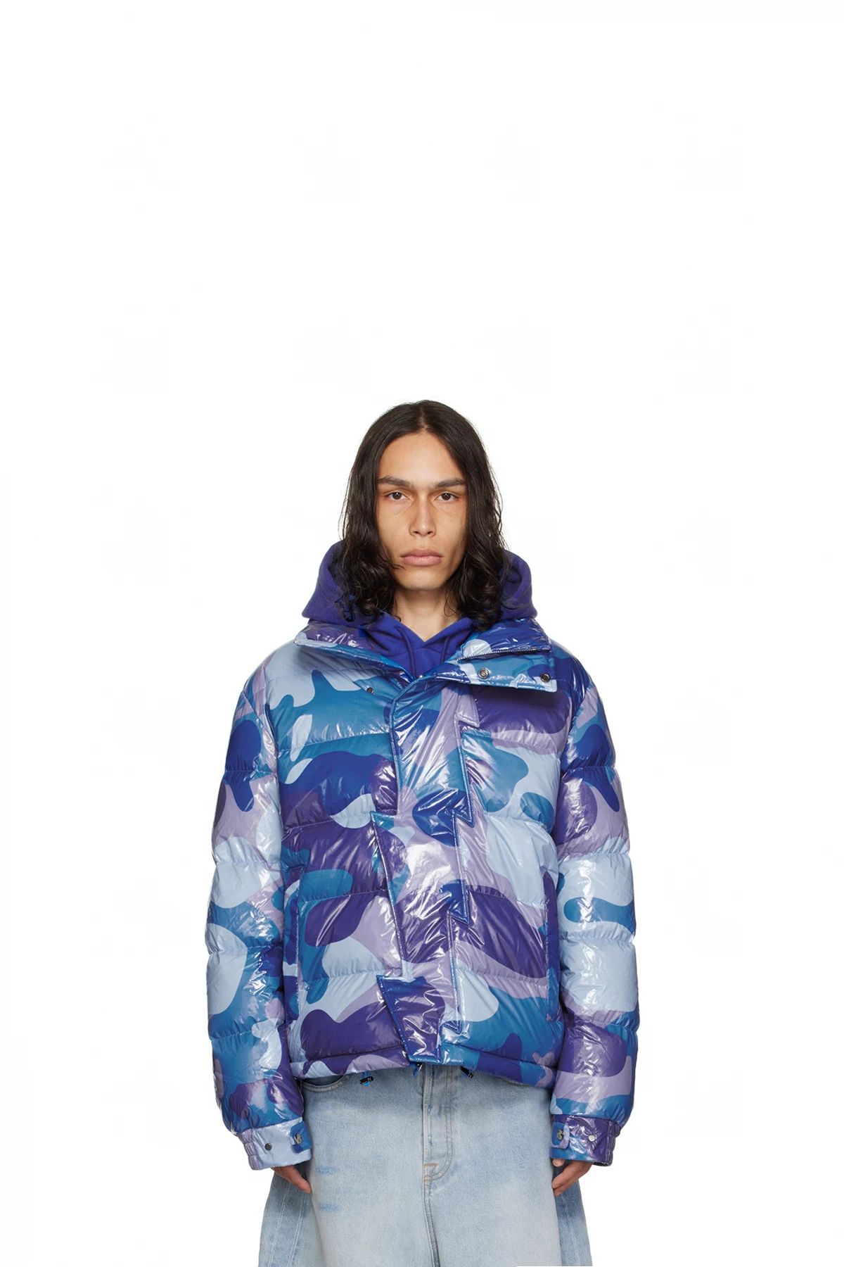 Blue Camo Puffer Jacket