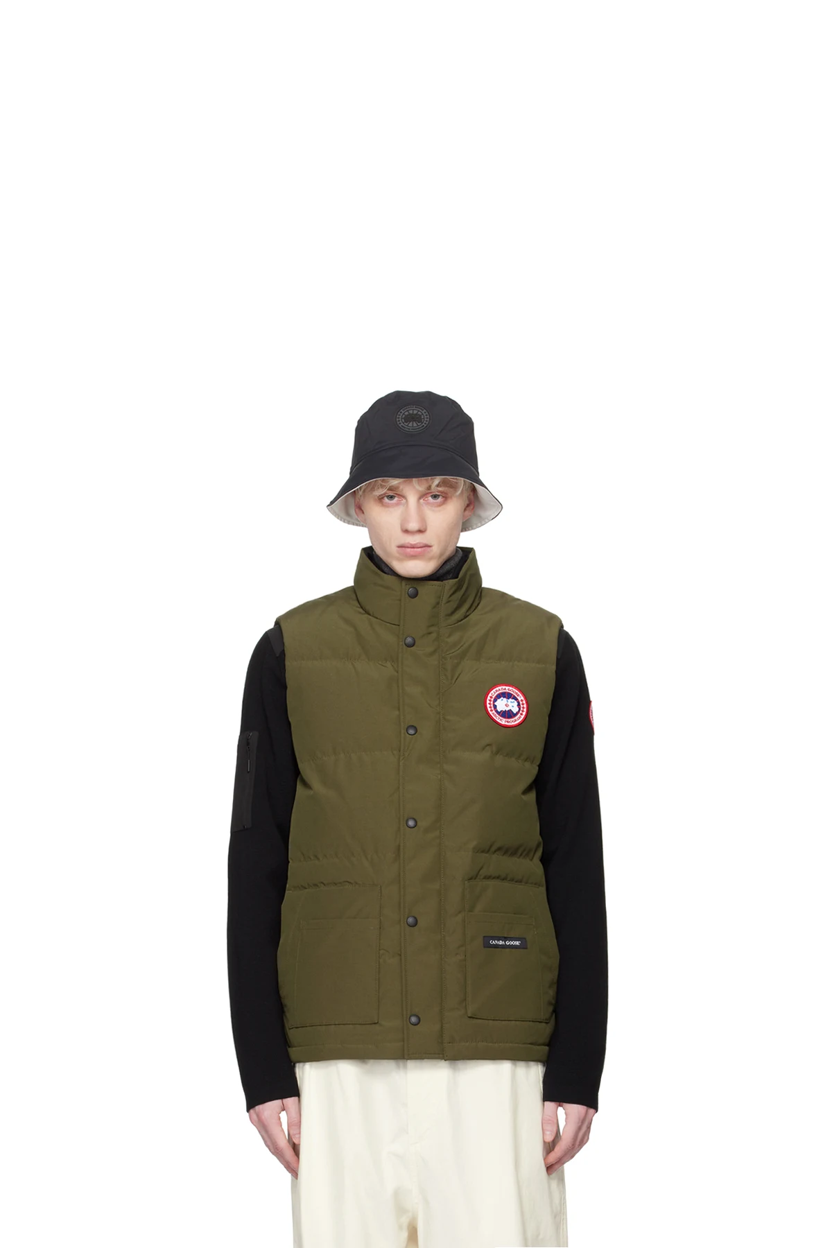 Khaki Freestyle Crew Down Vest