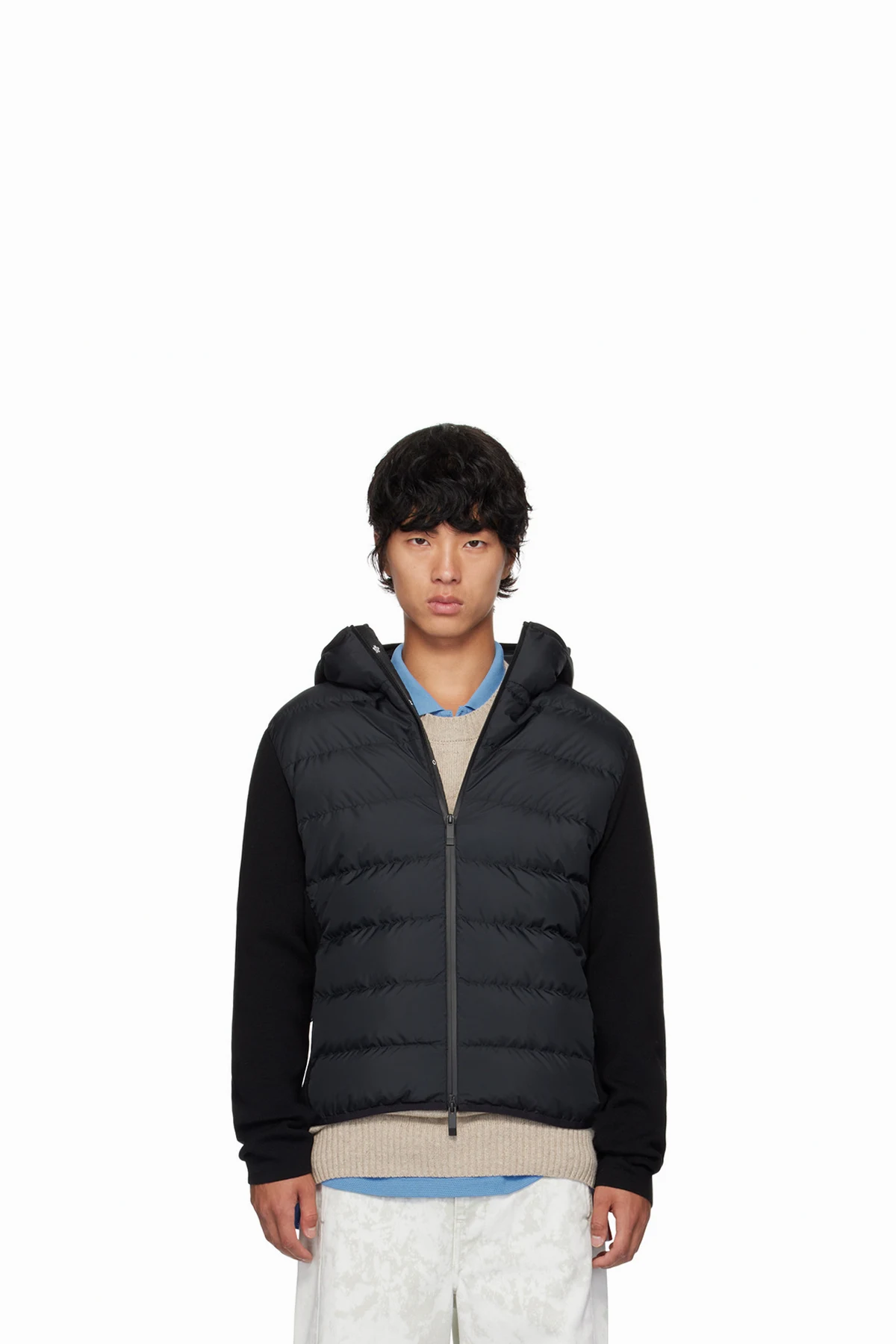 Black Paneled Down Jacket