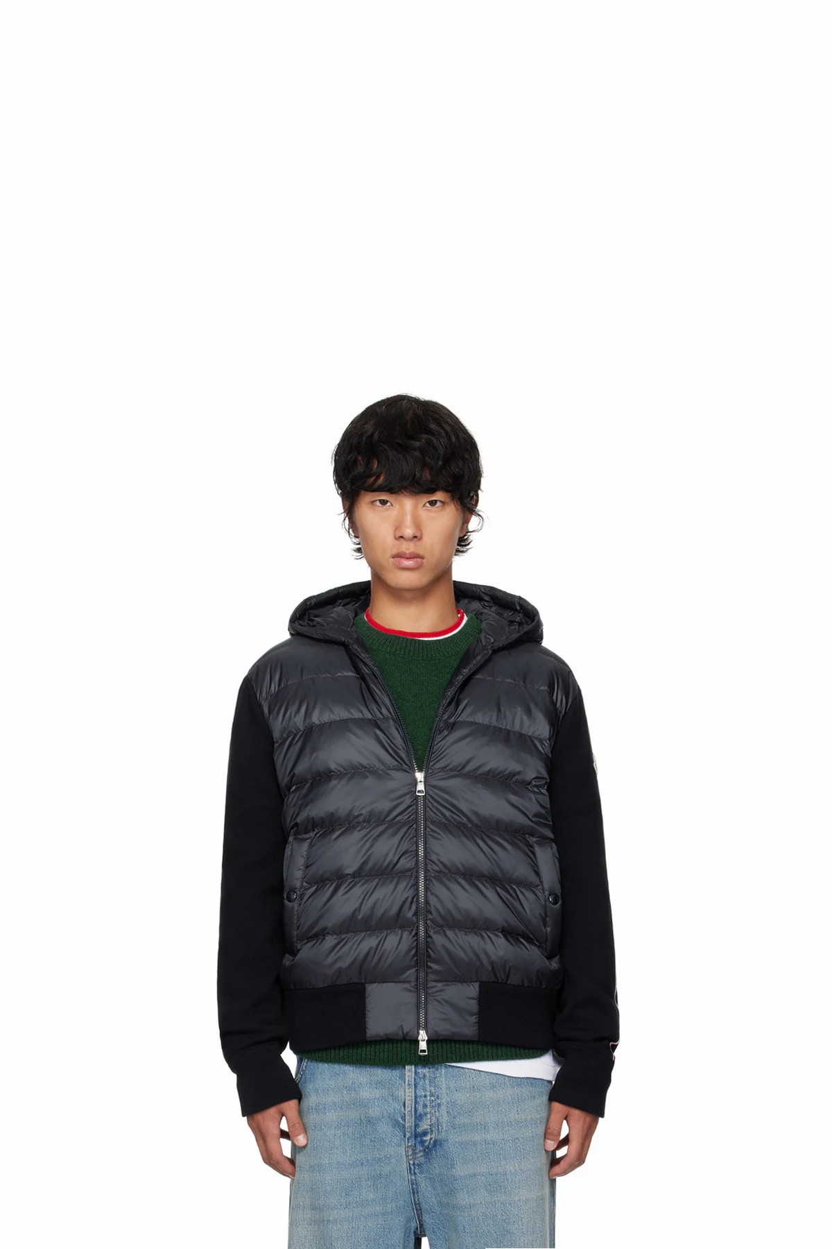 Navy Hooded Down Jacket