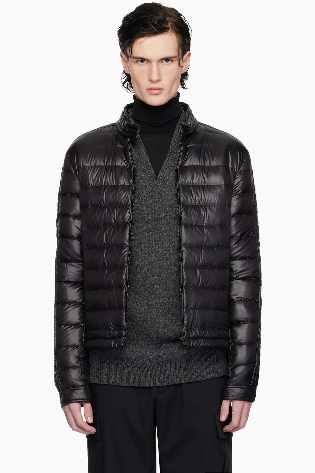 Black Jacobus Biker Down Jacket