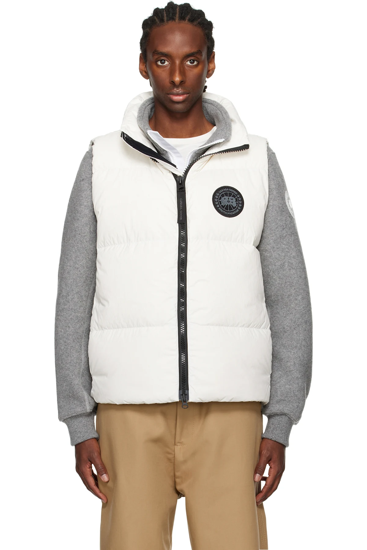 White 'Black Label' Lawrence Puffer Down Vest