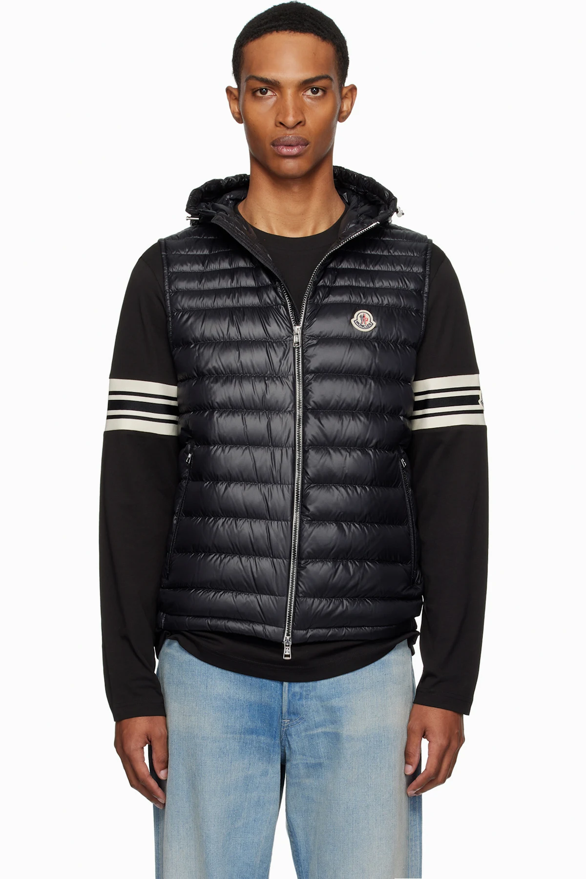 Black Orant Hooded Down Vest