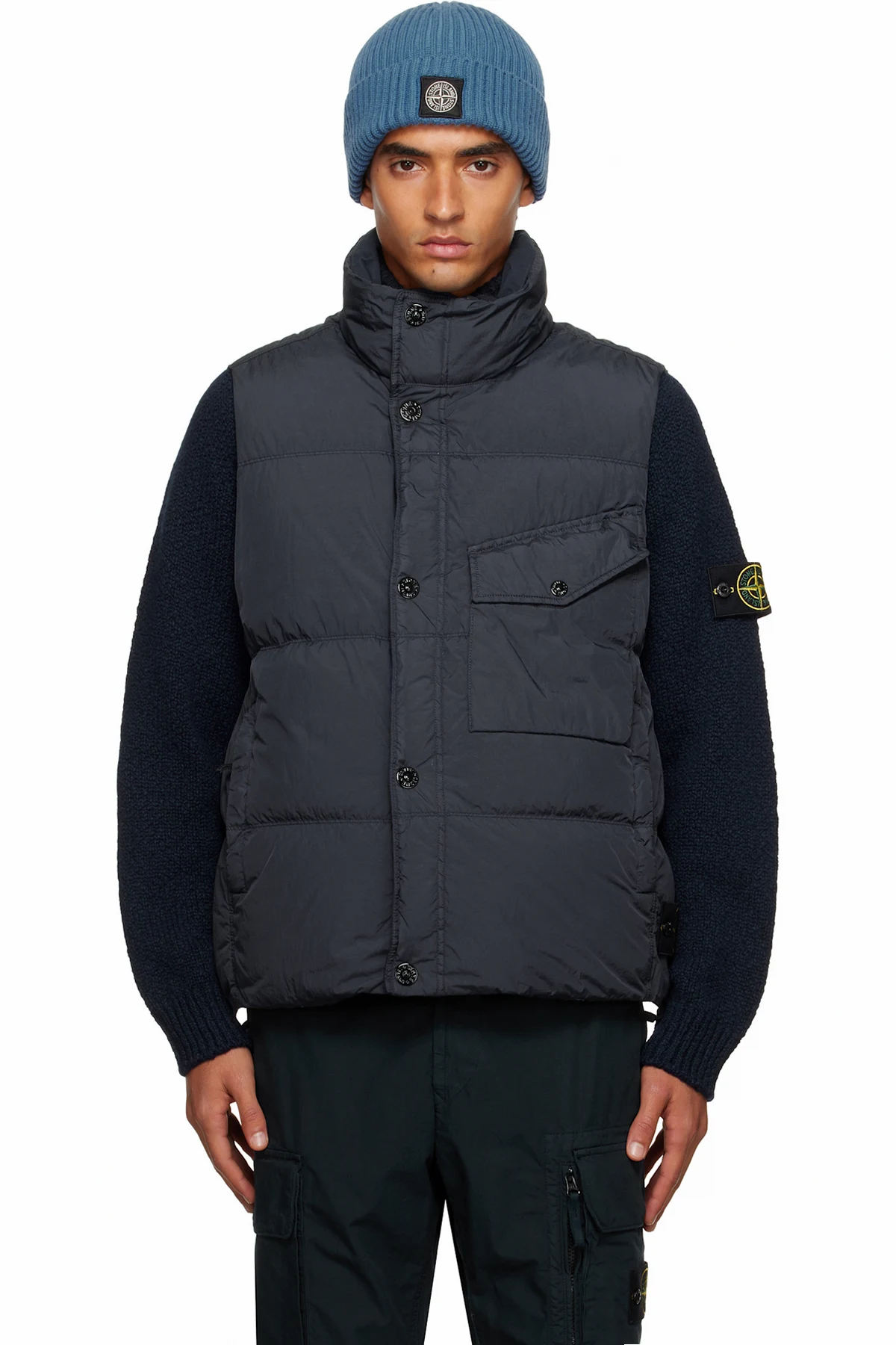 Navy G100003 Crinkle Reps NY Down Vest