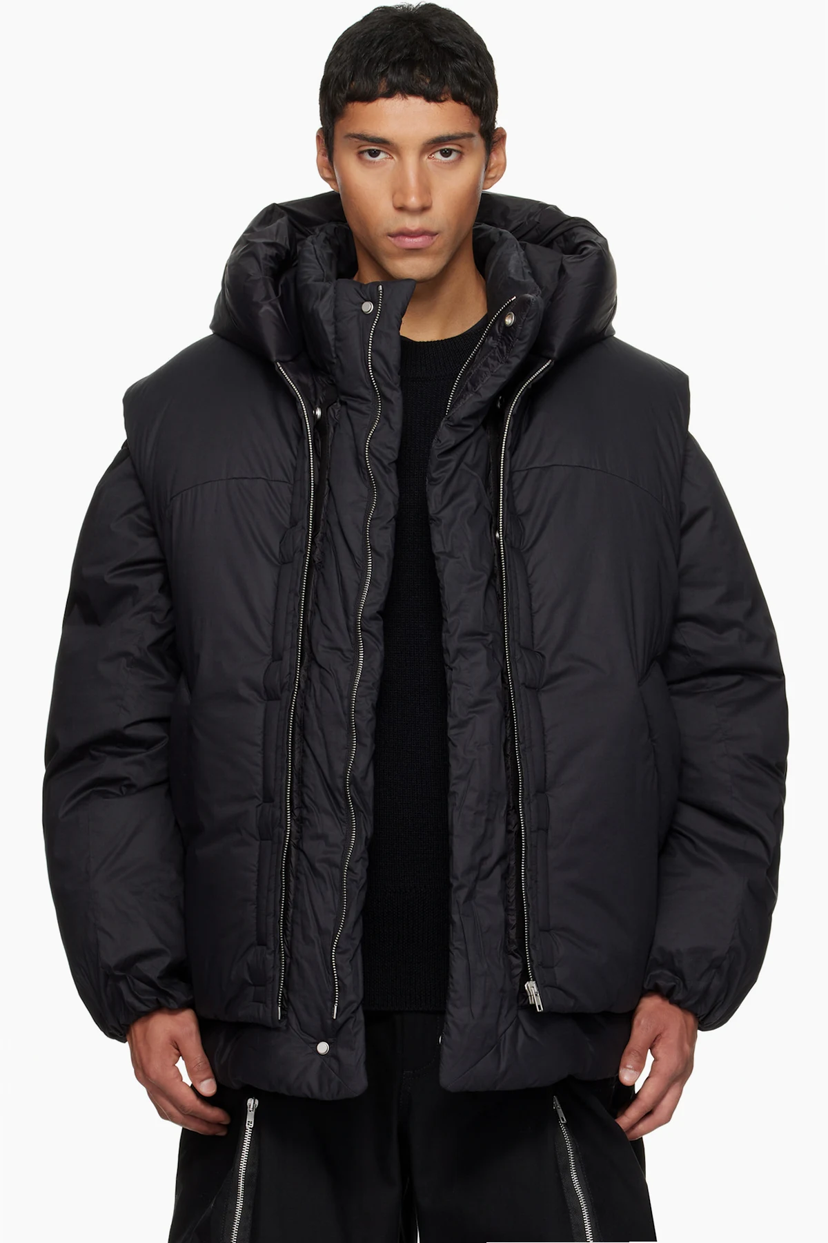 Black Double Layered Down Jacket