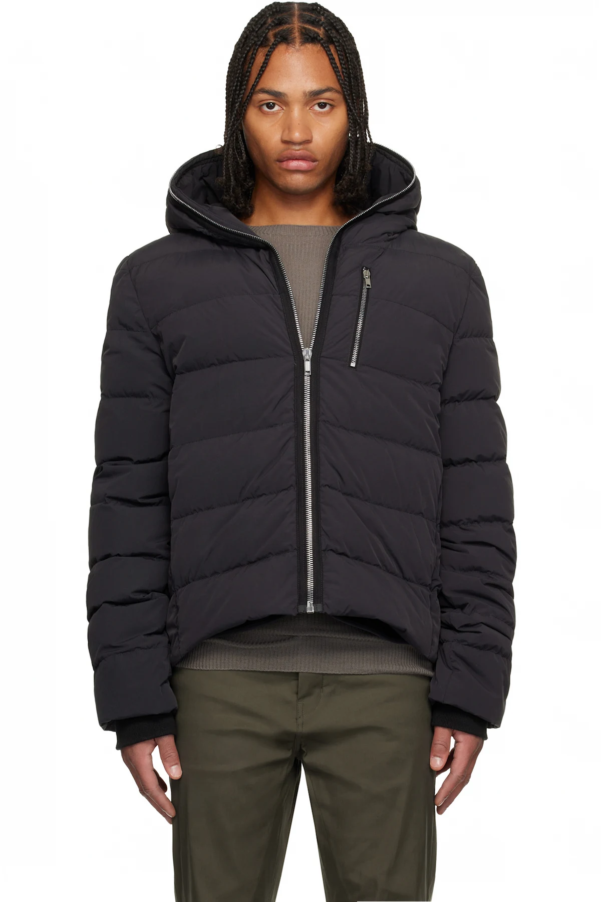 Black Concordians Quilted Down Jacket