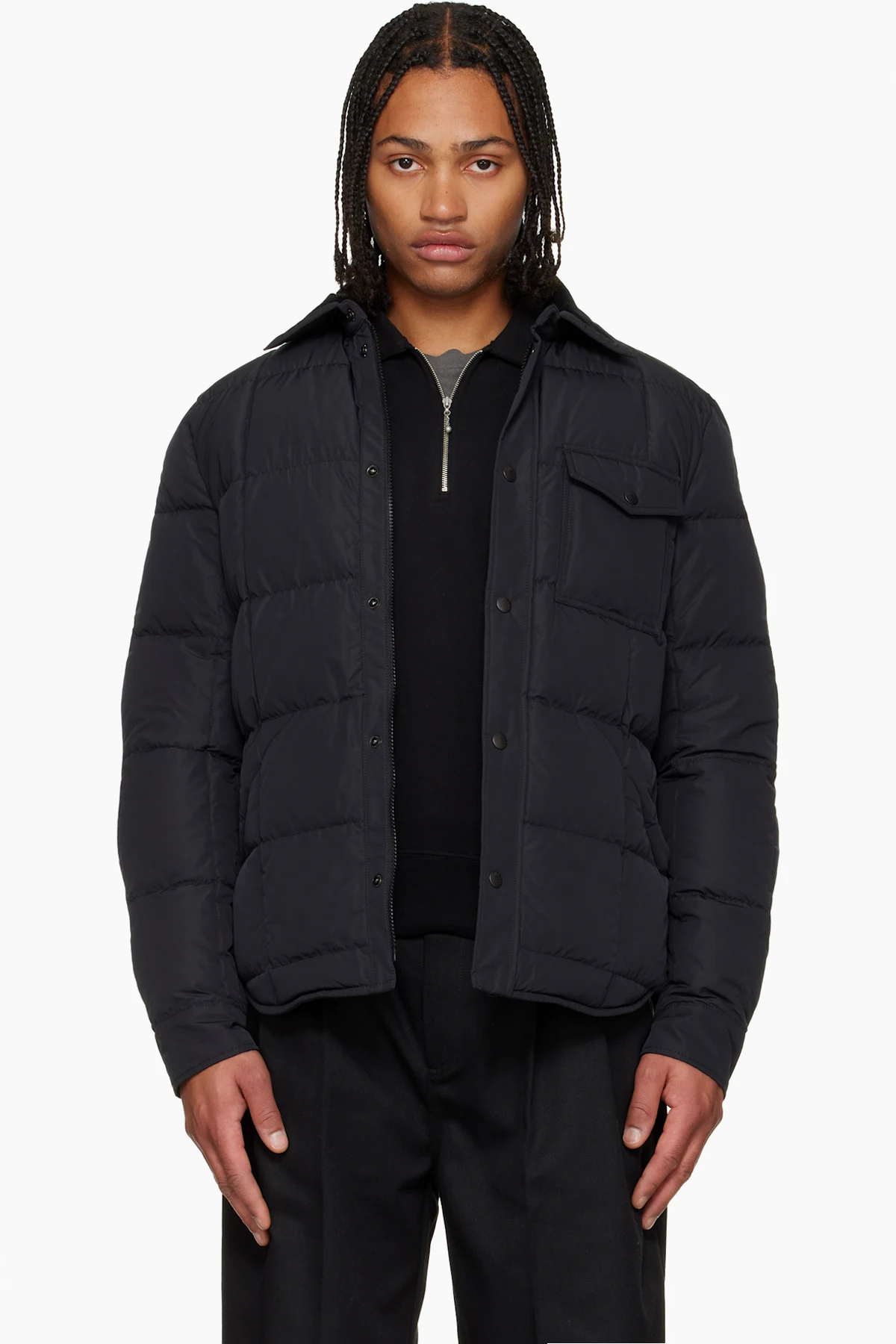 Black Archivo Marcilly Shirt Down Jacket