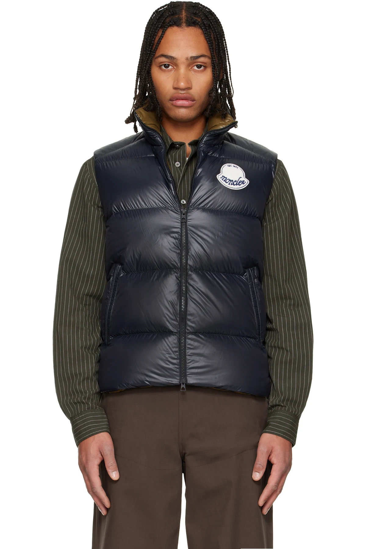 Navy Lipsi Down Vest