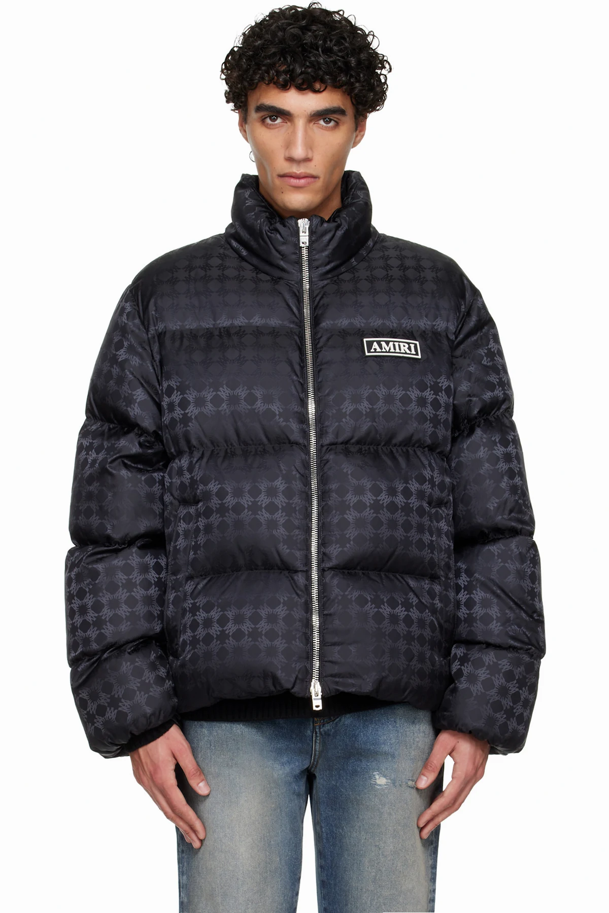 Black MA Quad Jacquard Down Jacket
