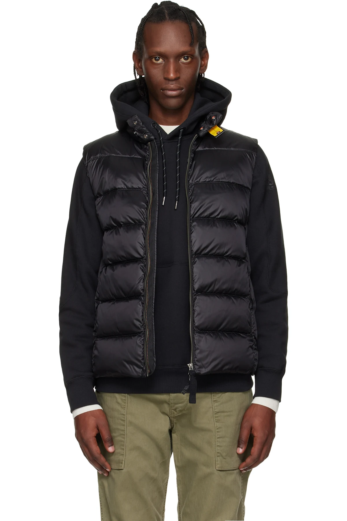 Black Jeordie Down Vest