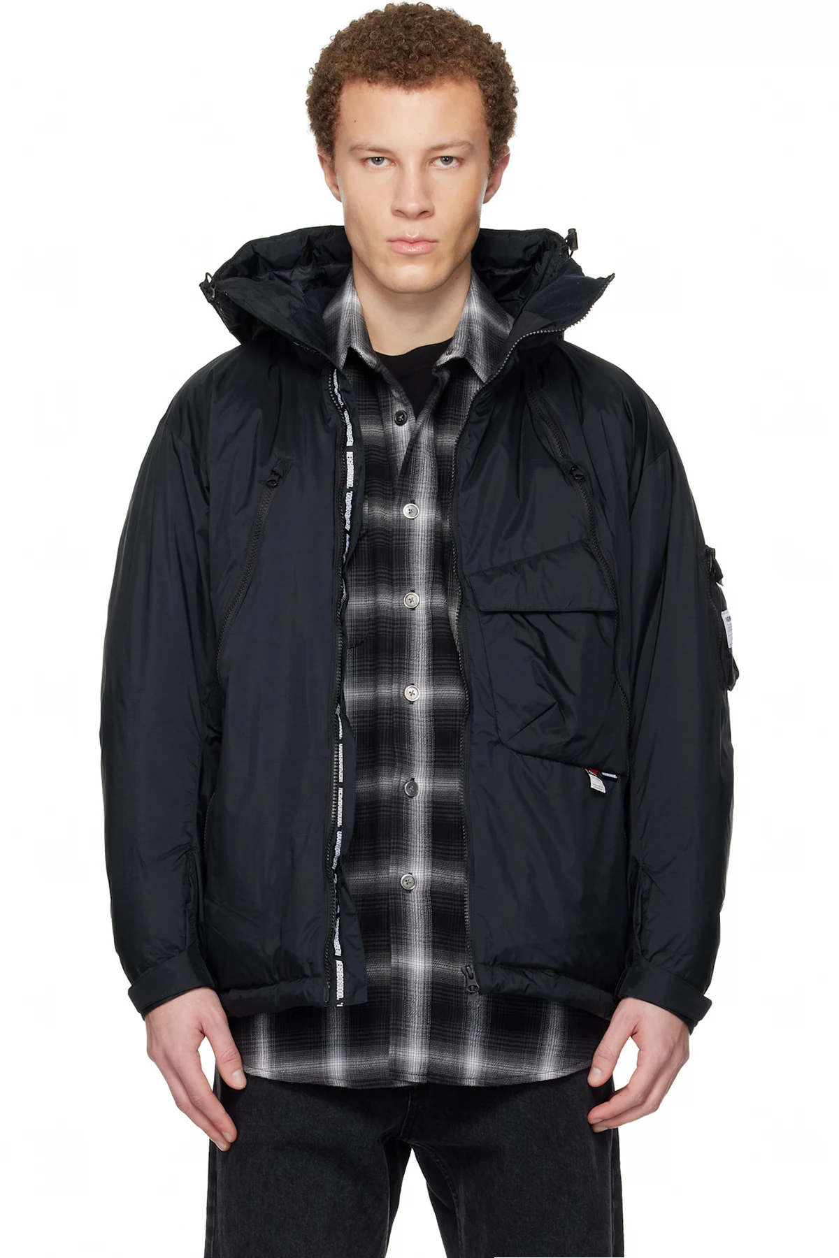 Black Nanga Edition Offset Zip Down Jacket