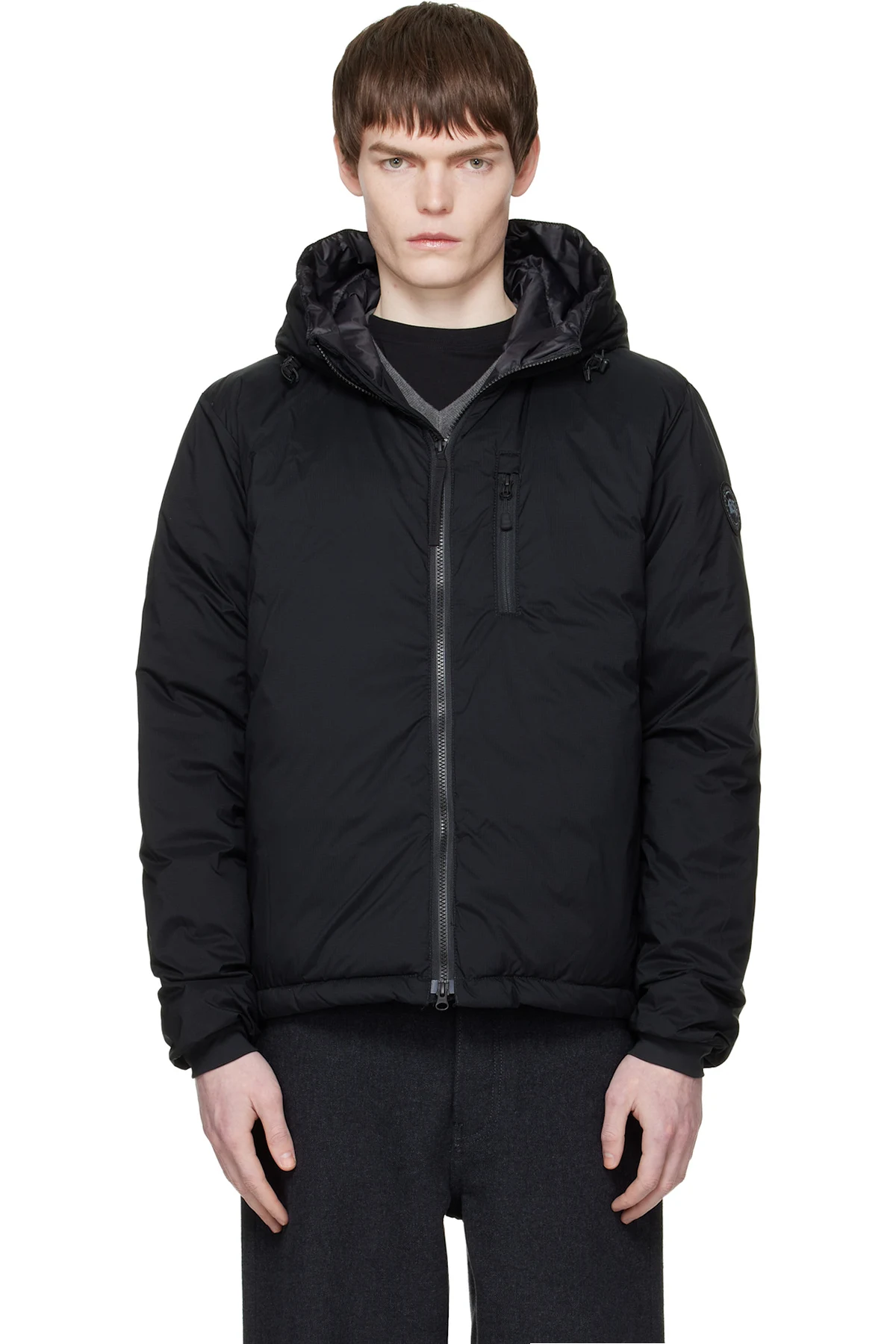 Black 'Black Label' Lodge Hoodie Down Jacket