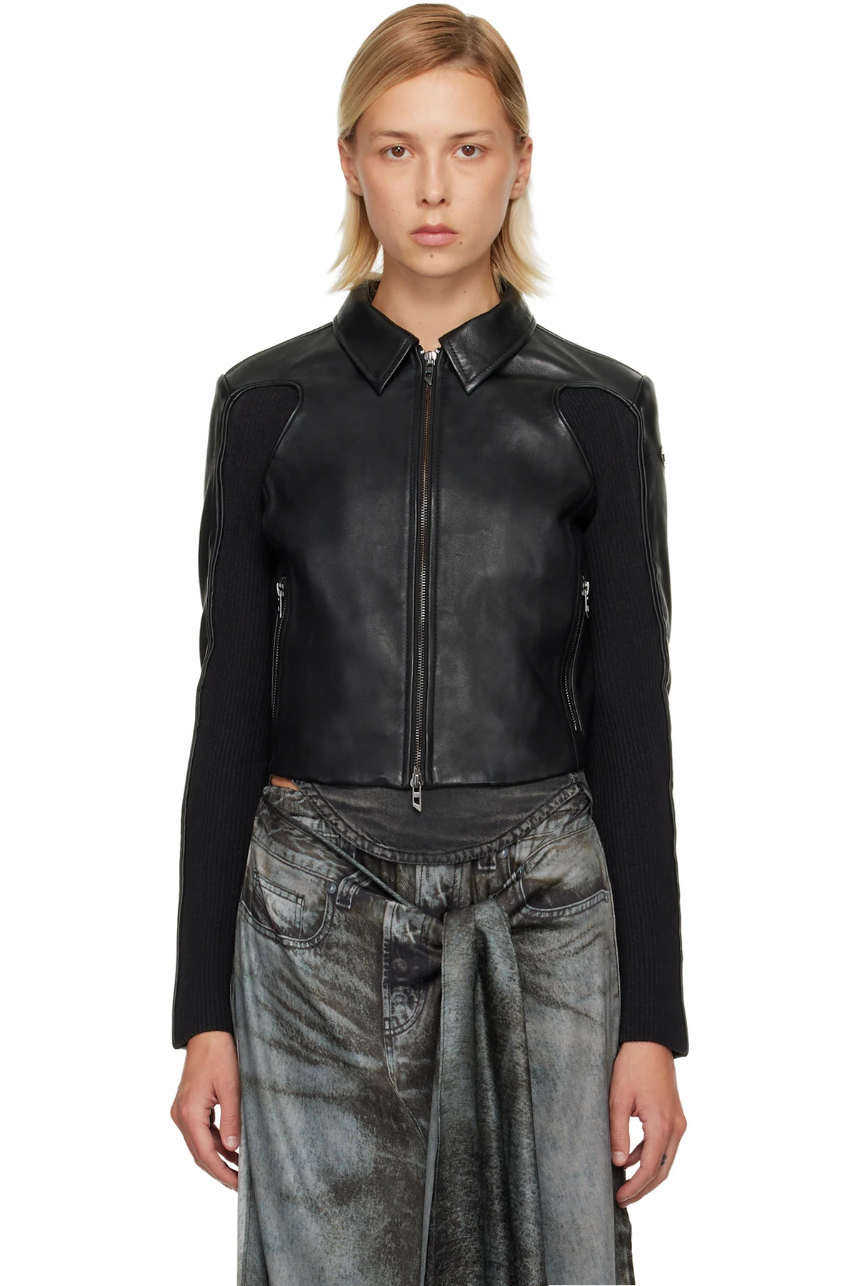 Black L-Totem-P1 Leather Jacket