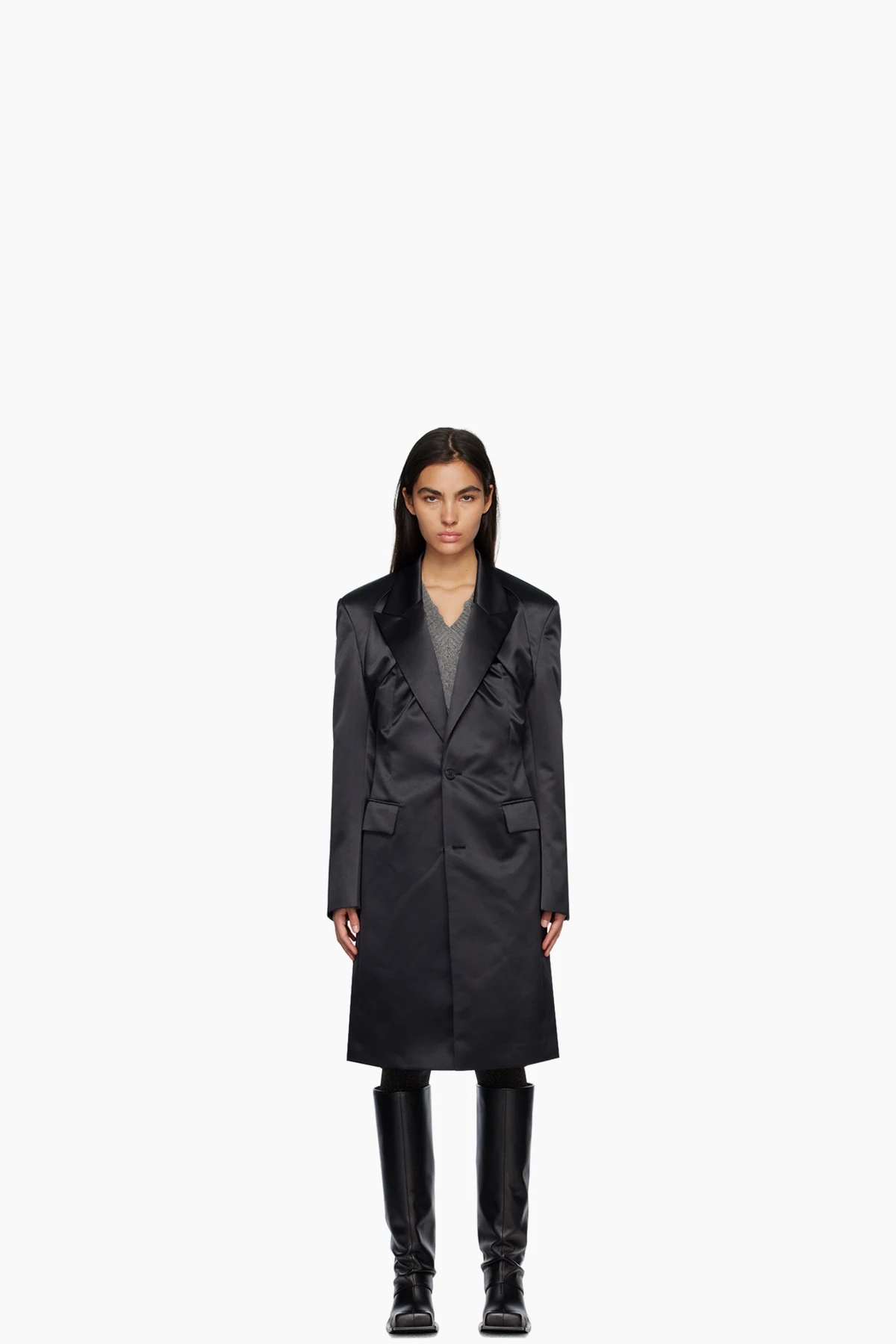 Black Single-Breasted Coat