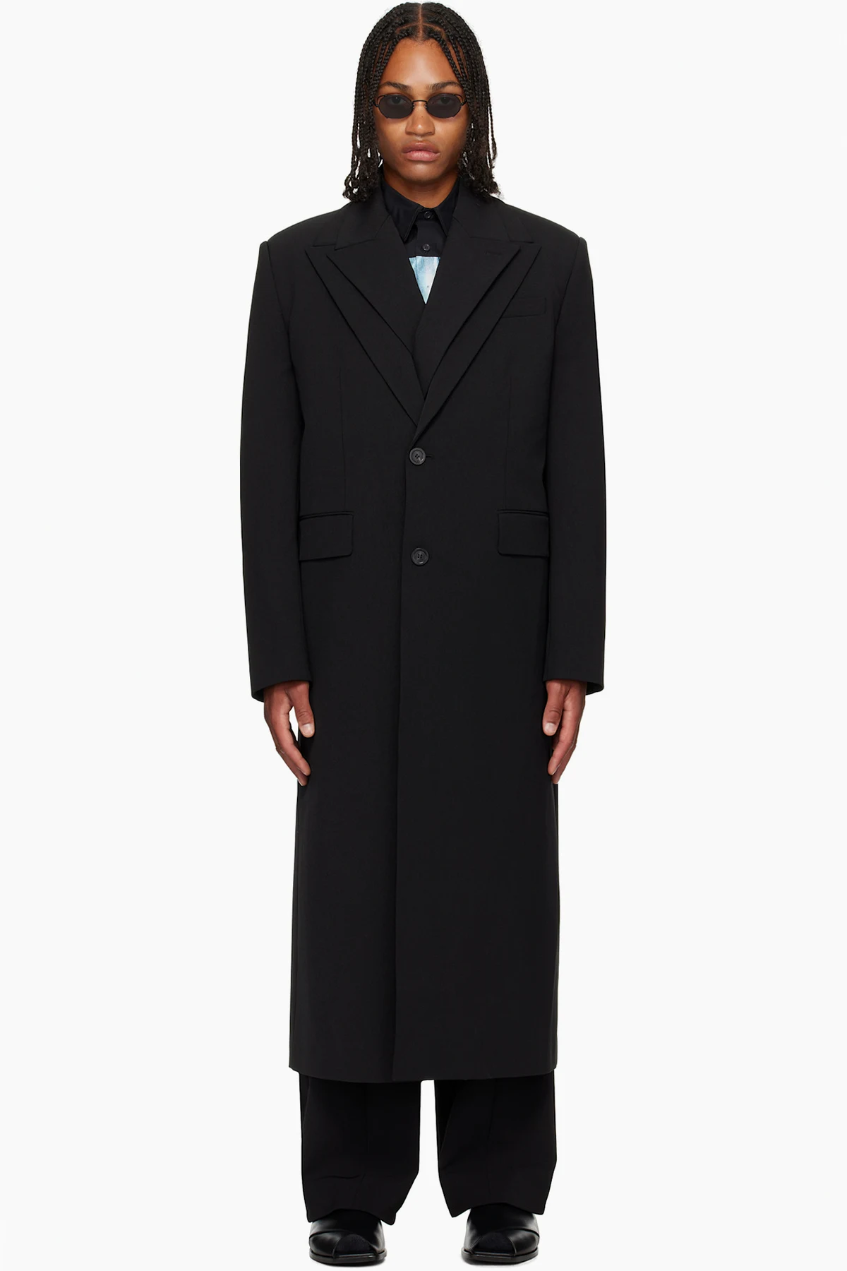 Black Double Layer Coat
