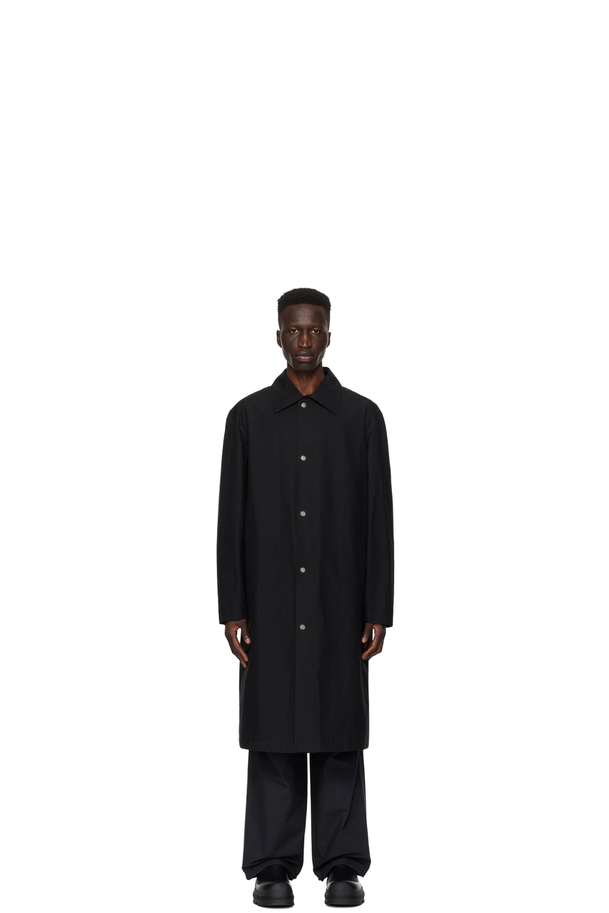Black Printed Coat