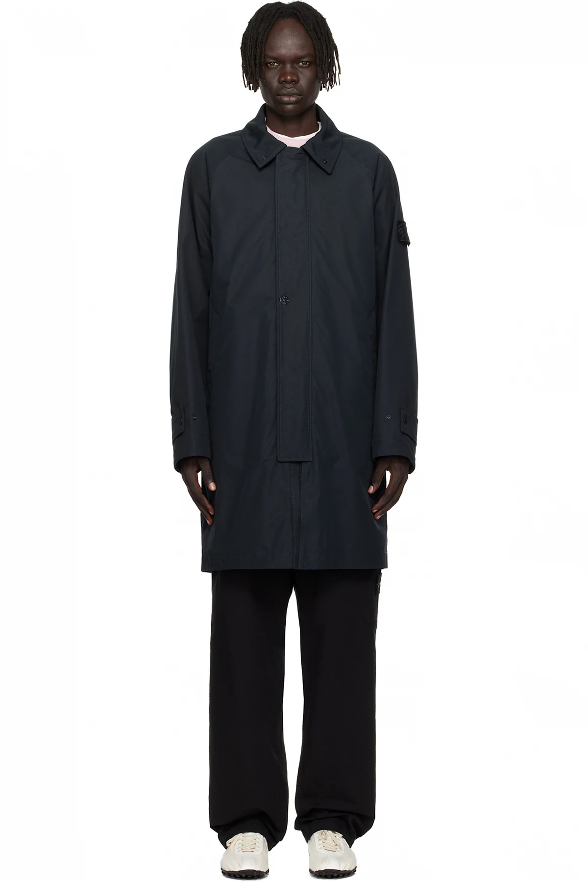 Navy 7100018 Weatherproof Cotton Canvas Long Coat