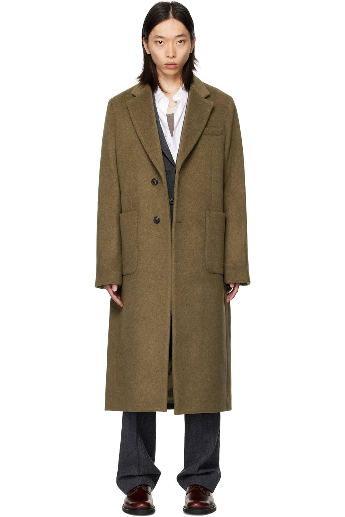Khaki Robe Over Coat