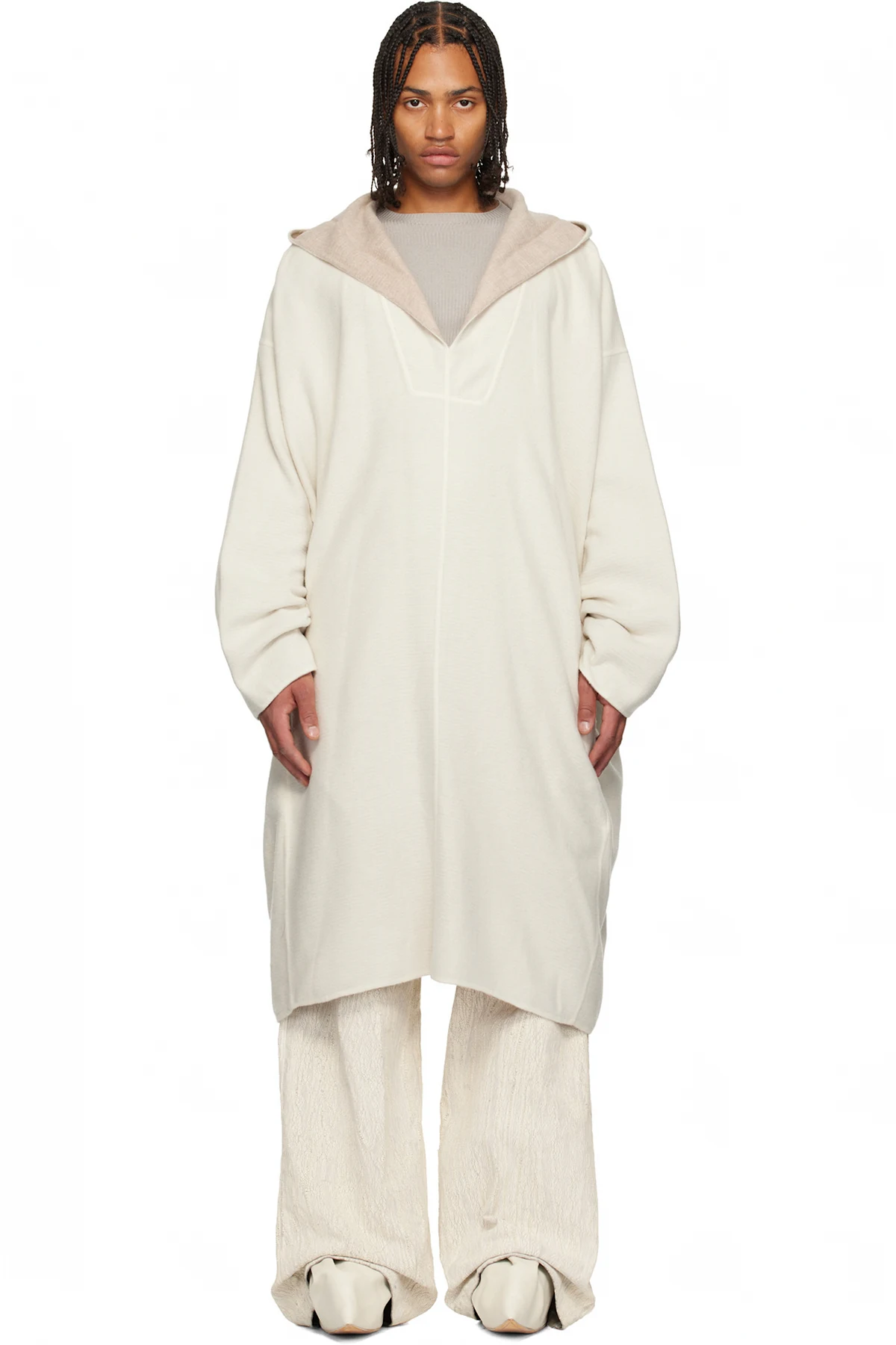 Off-White Concordians LS Knee Kaftan Coat