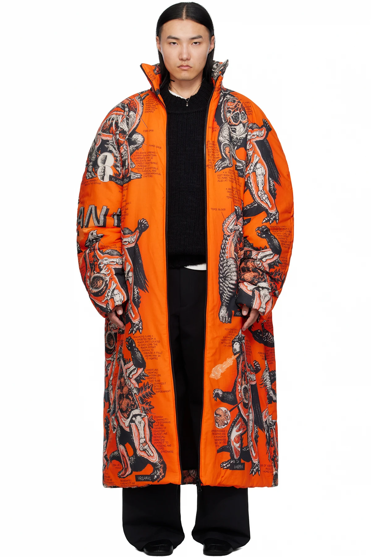 Orange Padded Lowdown Coat