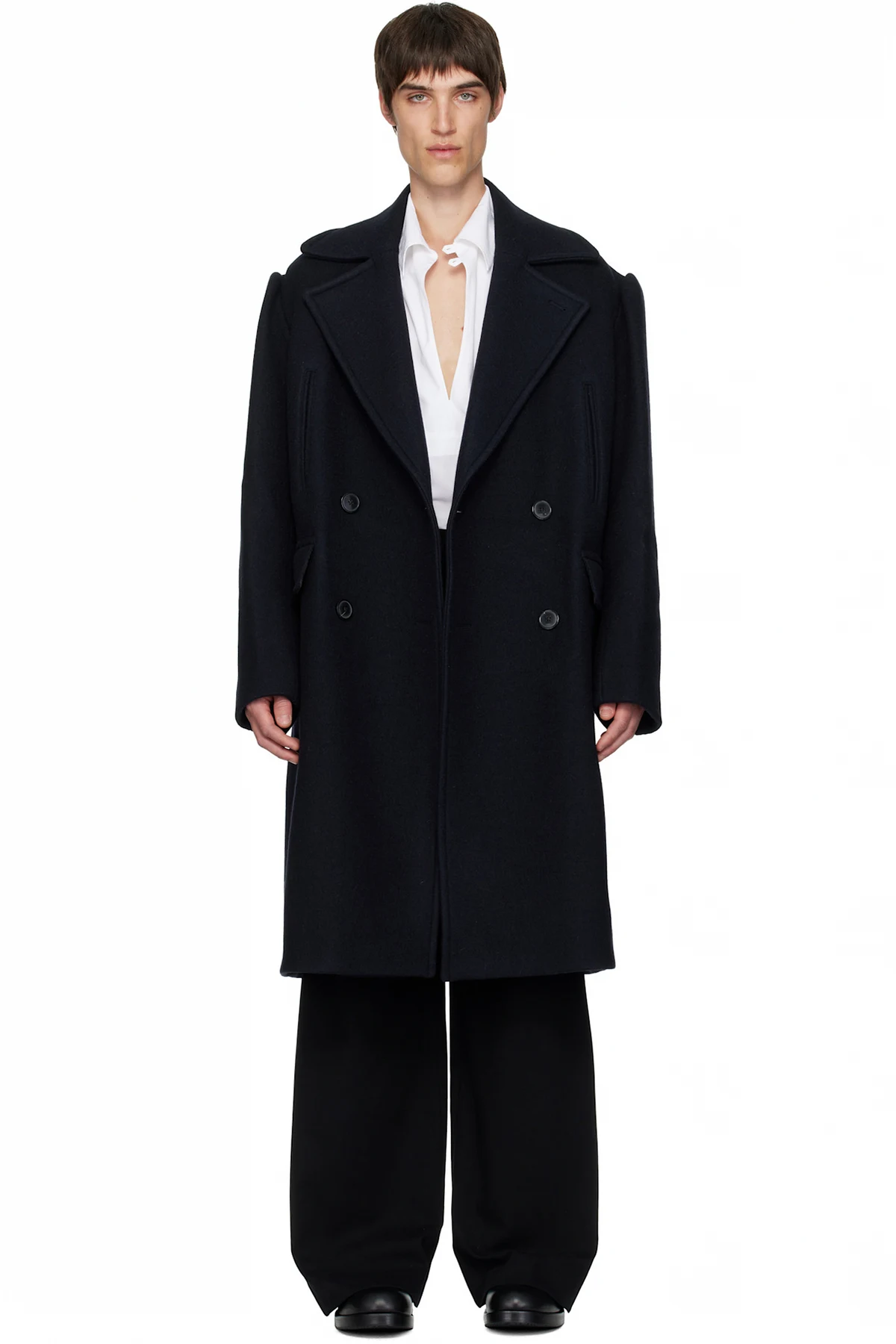 Black Double-Breasted Coat